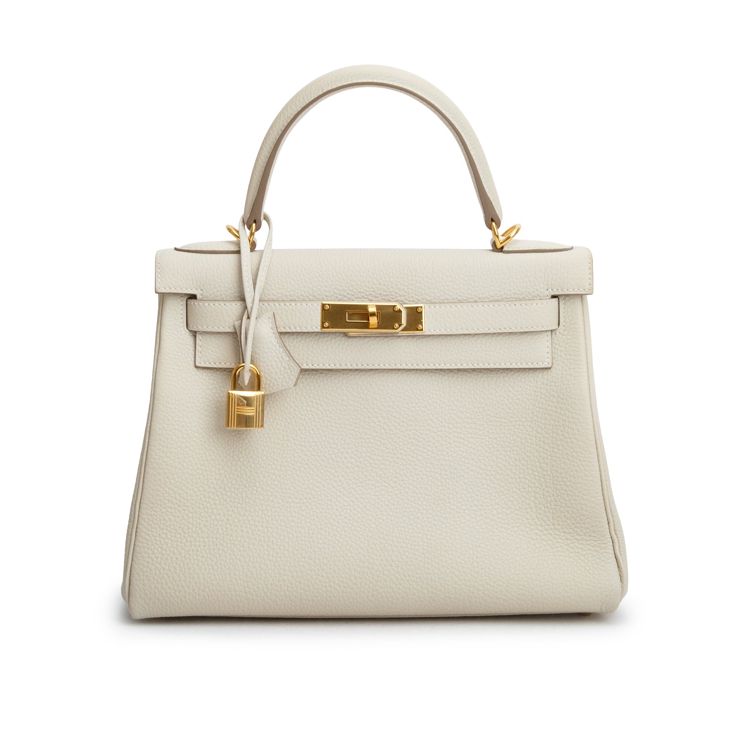 Hermes 2023 Craie Veau Togo Kelly II Retourne 28 w/ Strap