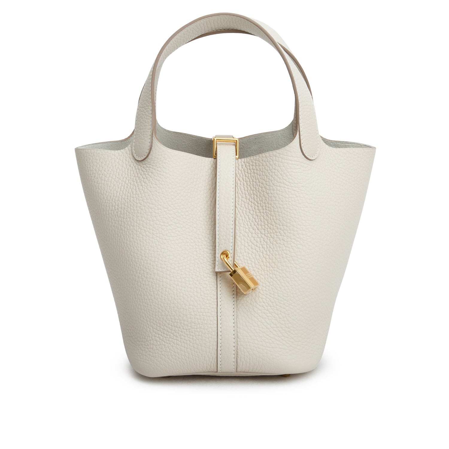 Hermes 2026 Craie Taurillon Clemence Picotin Lock 18 w/ Box