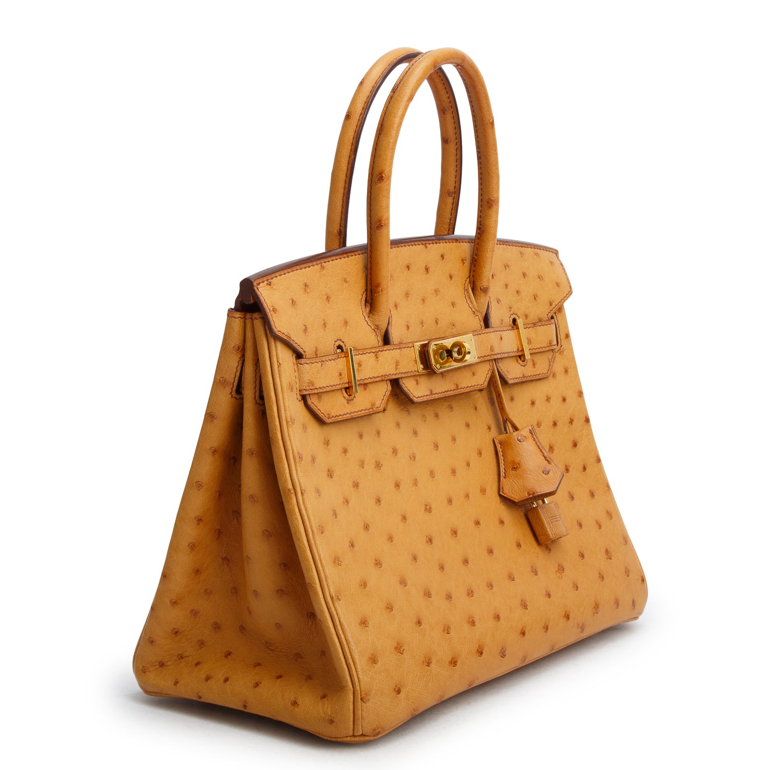Hermes Cognac Ostrich Birkin 30