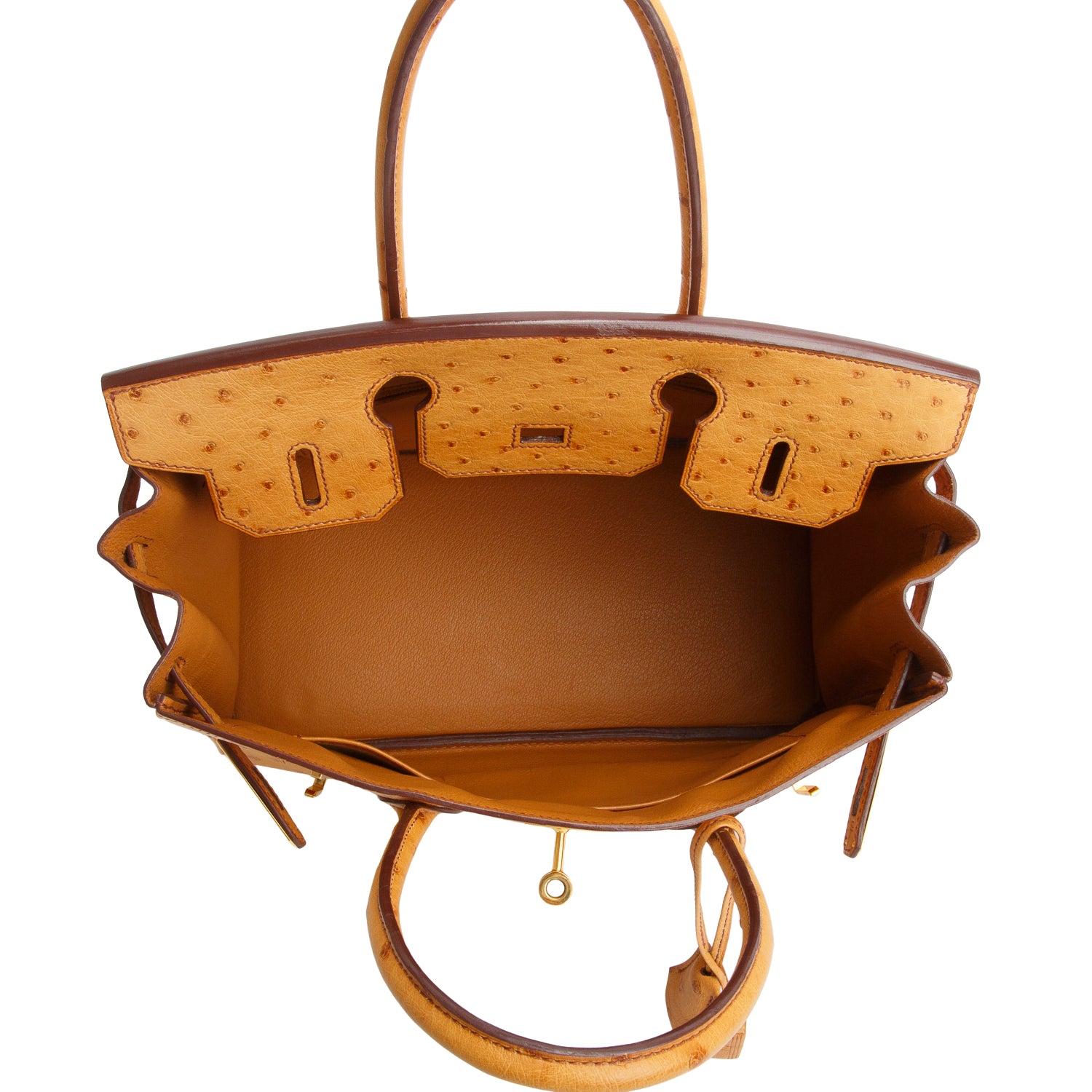 Hermes Cognac Ostrich Birkin 30