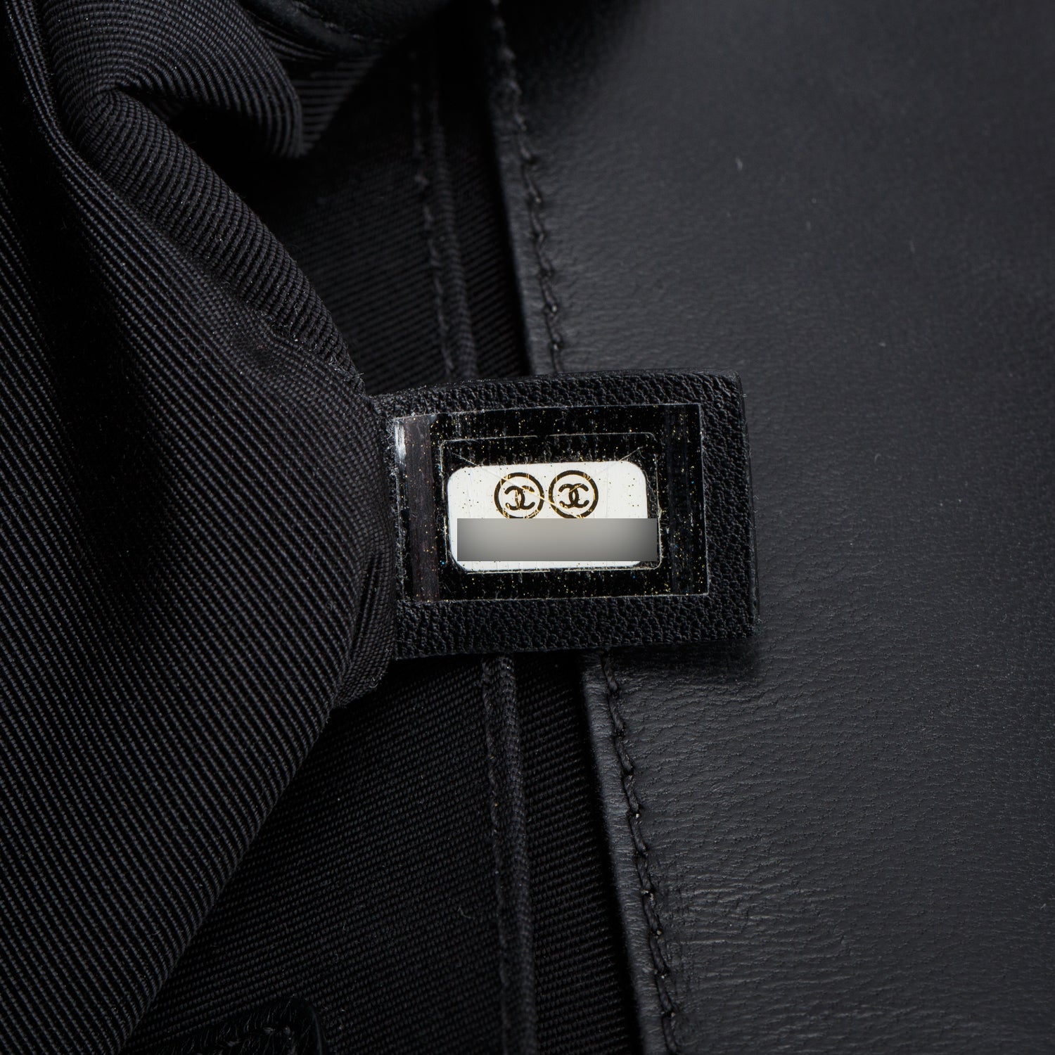 Chanel Black Fabric Braided Chevron Medium Boy Flap w/ Authenticity Card