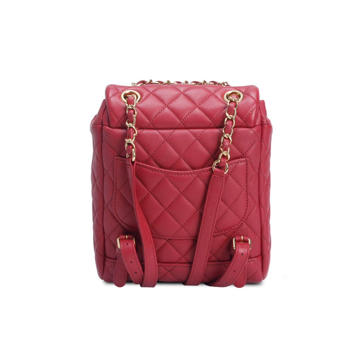 Chanel Red Lambskin Quilted Mini Urban Spirit Backpack