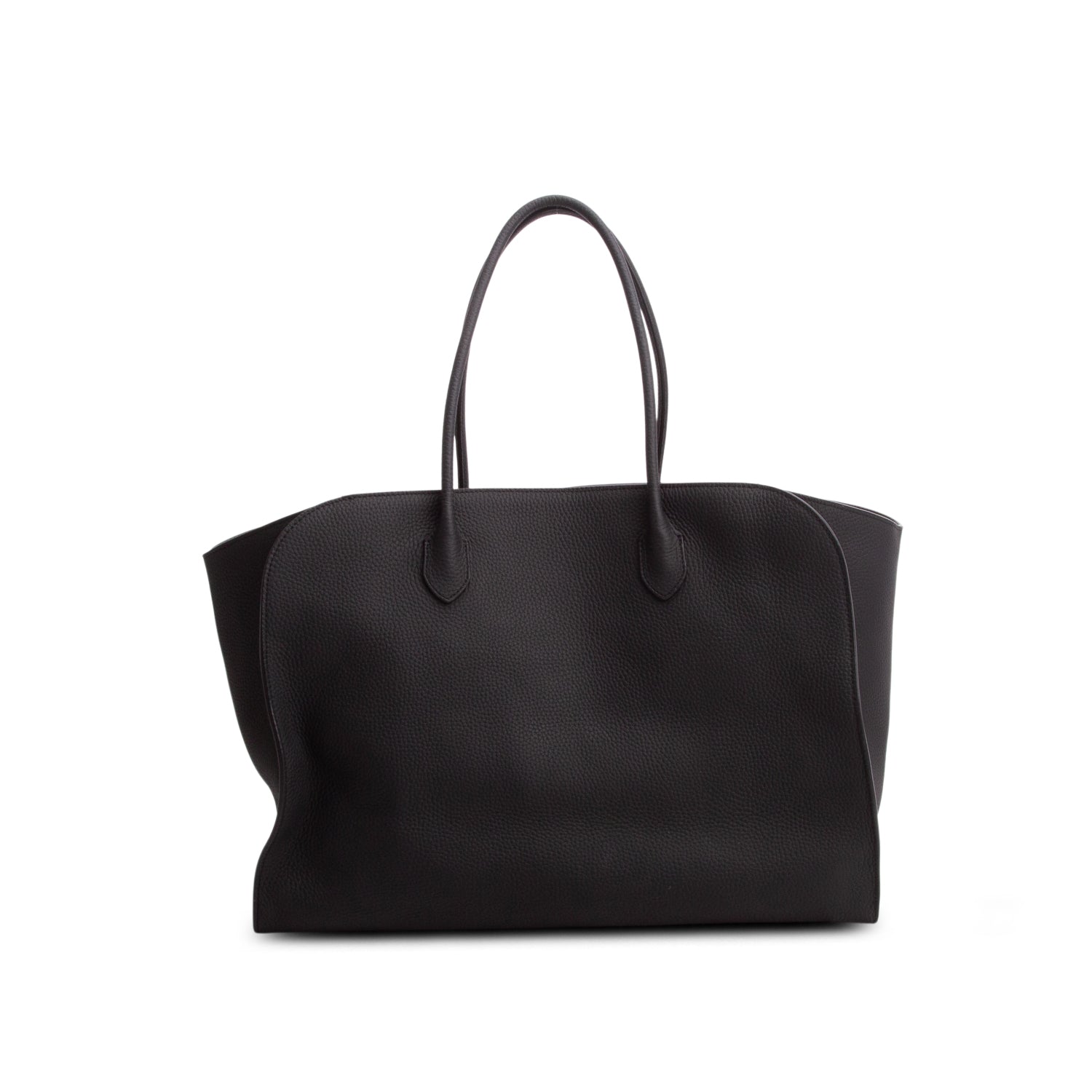 The Row Black Matte Grained Calfskin Marlo 17