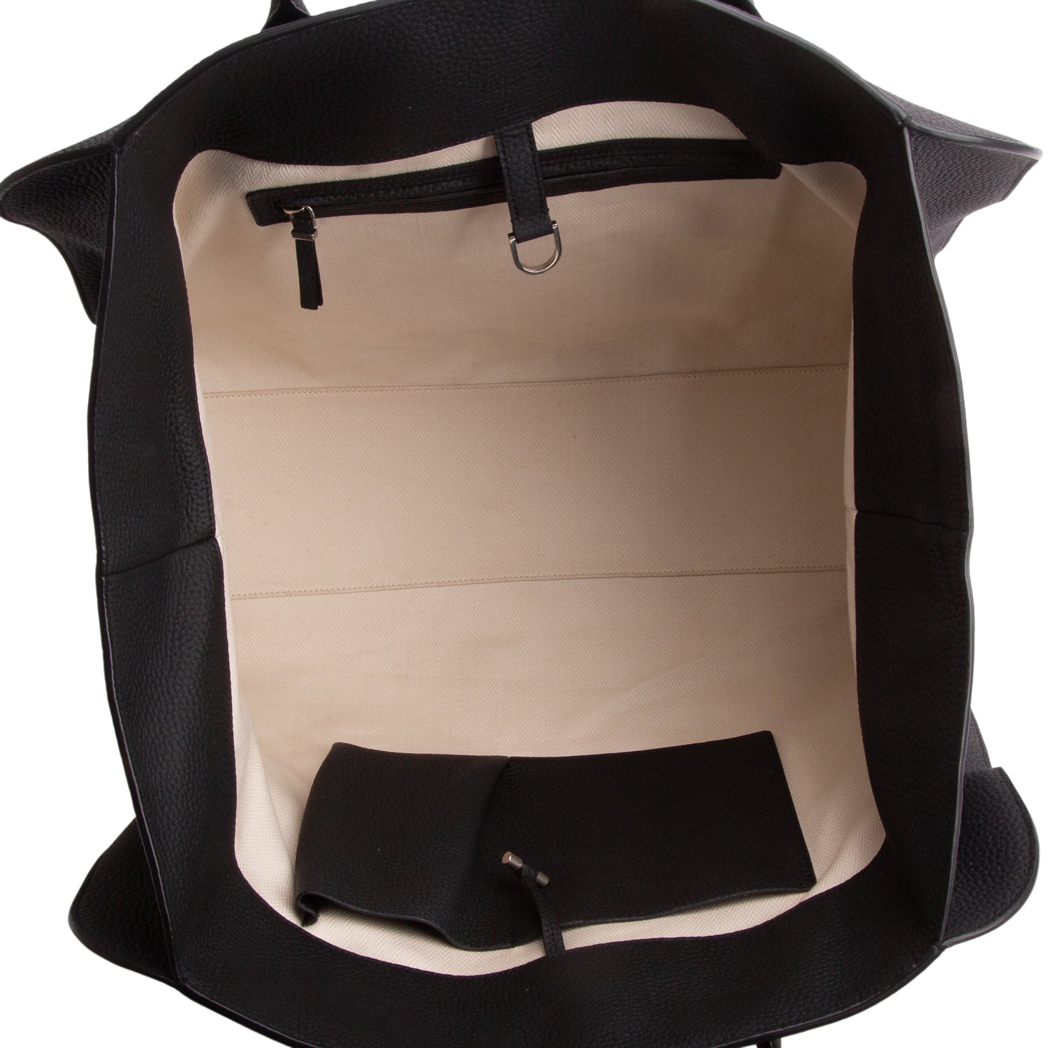 The Row Black Matte Grained Calfskin Marlo 17