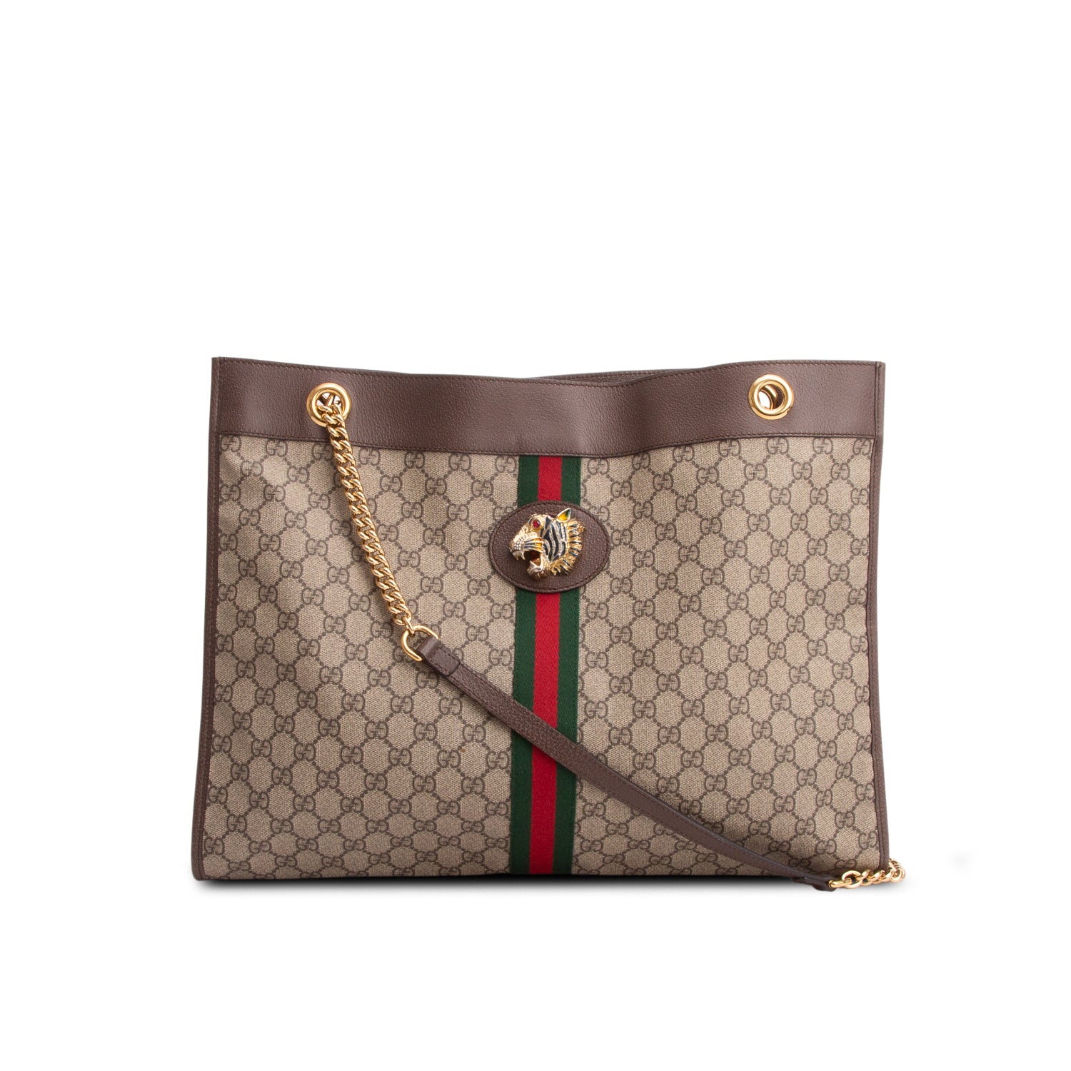 Gucci GG Supreme Monogram Large Rajah Chain Tote