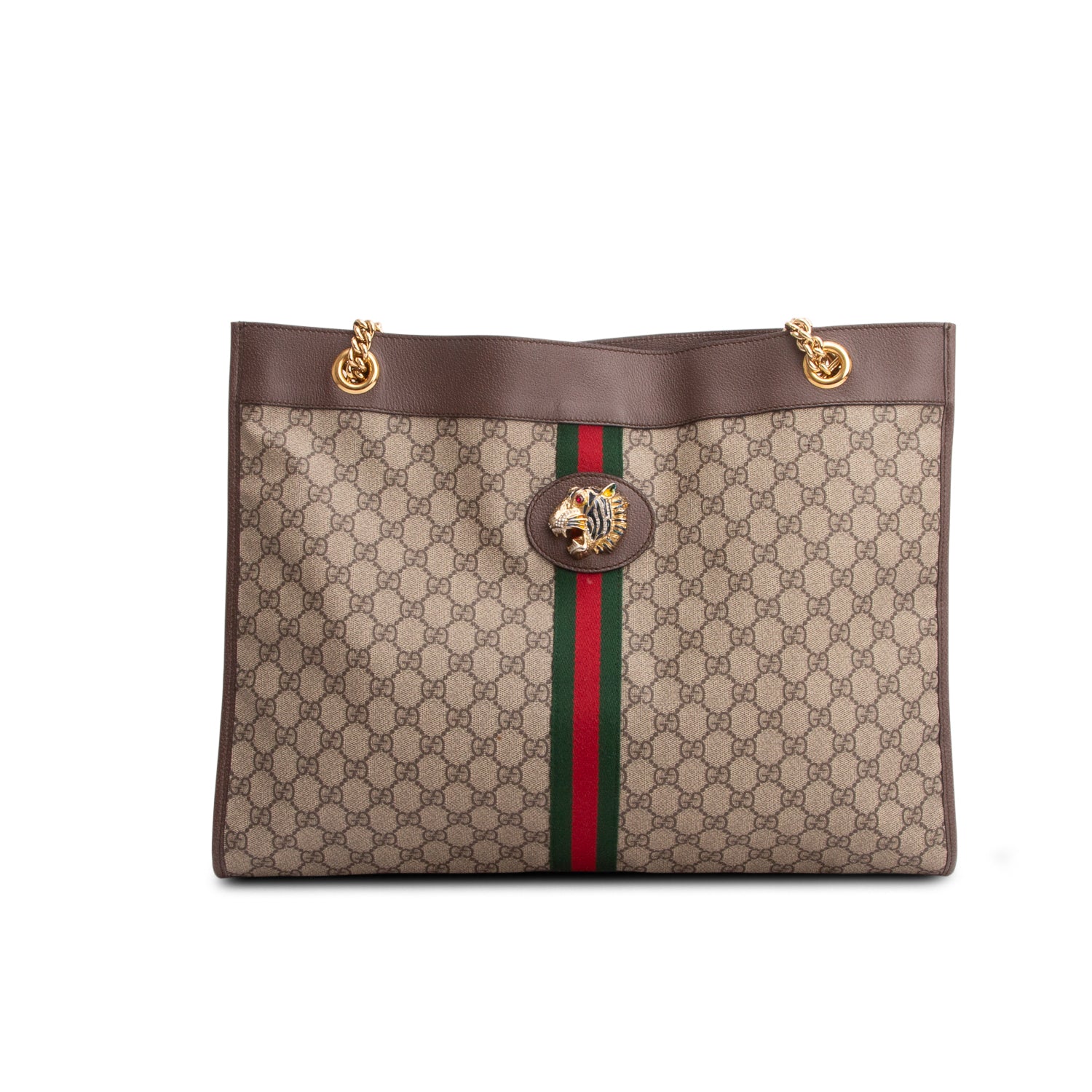 Gucci GG Supreme Monogram Large Rajah Chain Tote