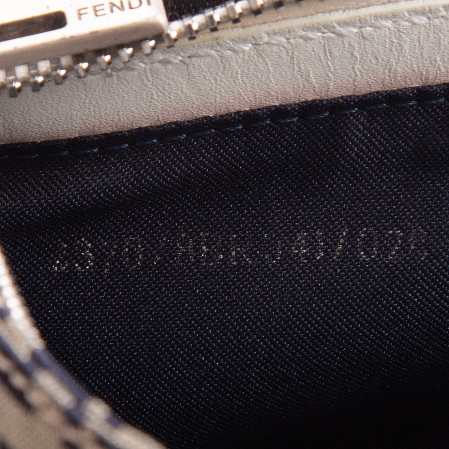 Fendi Navy Canvas Zucchino Pochette