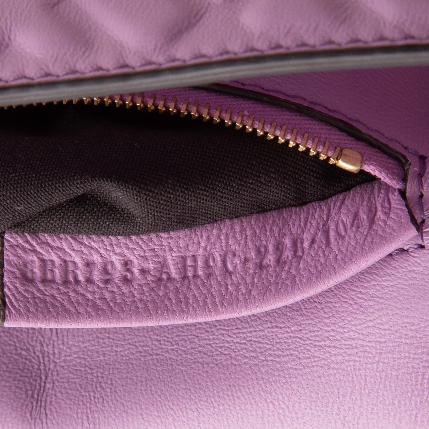 Fendi Purple Nappa FF Embossed Small Midi Chain Baguette