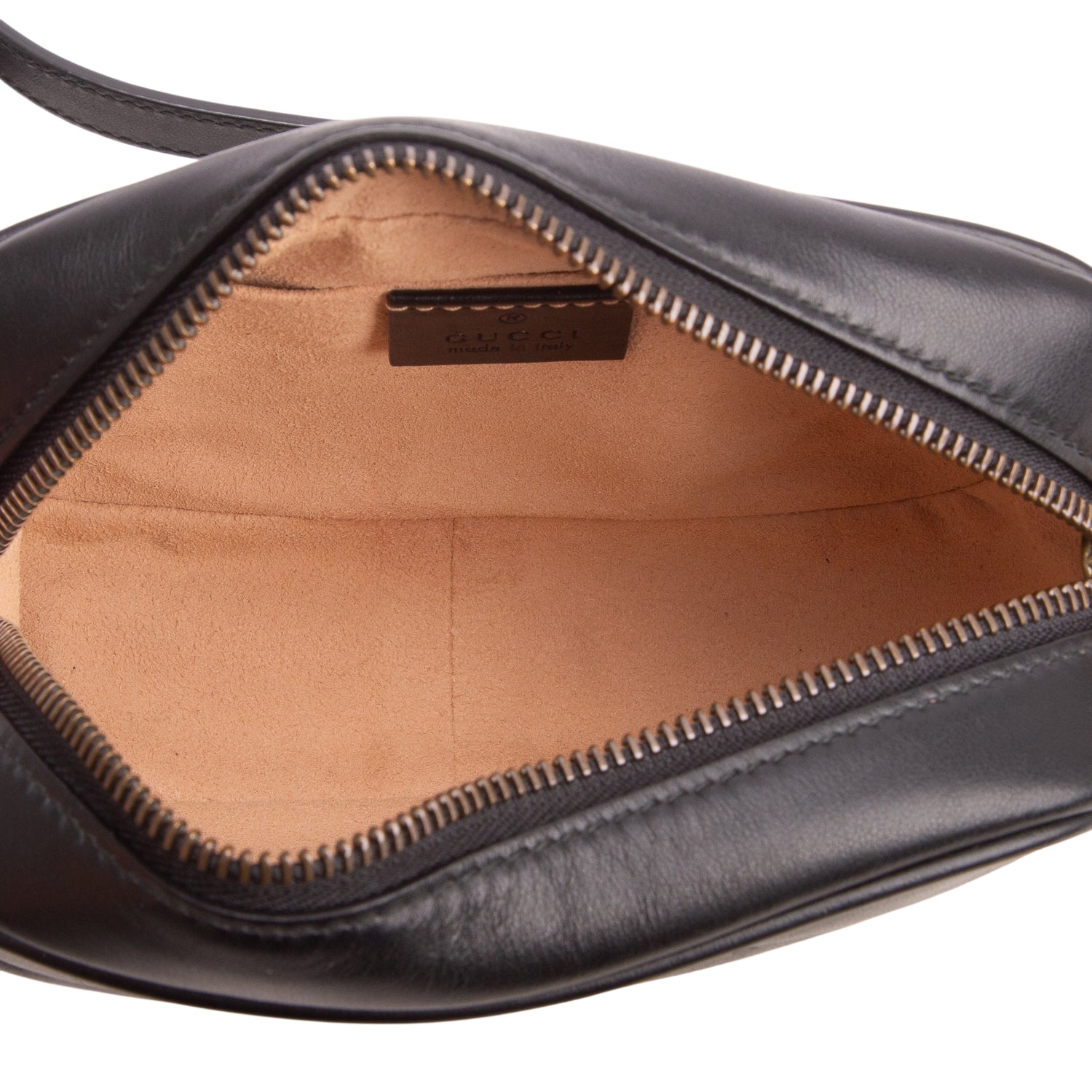 Gucci Black Calfskin Matelasse Mini GG Marmont Camera Bag w/ Box