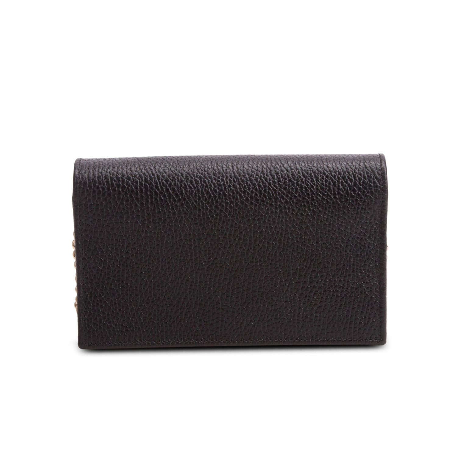Gucci Black Dollar Calfskin Leather Interlocking G Chain Wallet