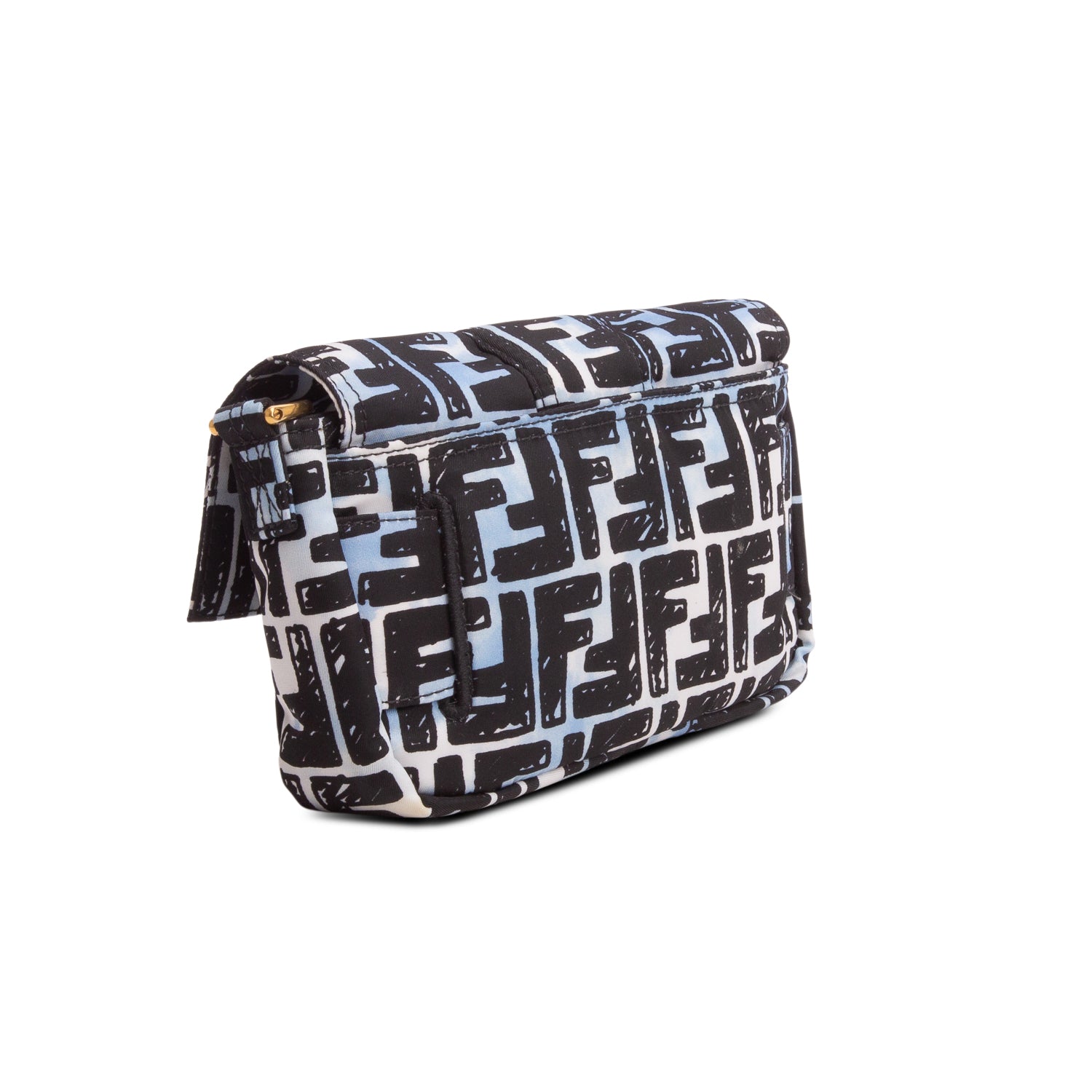 Fendi x Joshua Vides Black Nylon FF Mini Baguette Bag