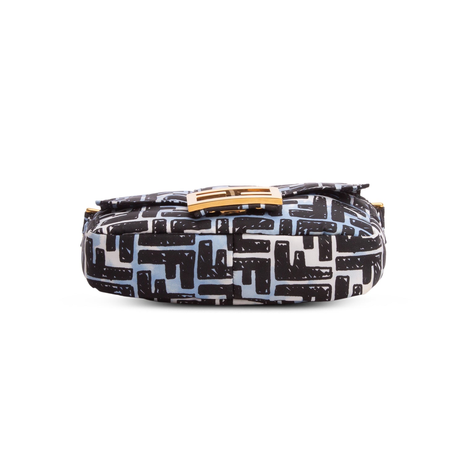Fendi x Joshua Vides Black Nylon FF Mini Baguette Bag