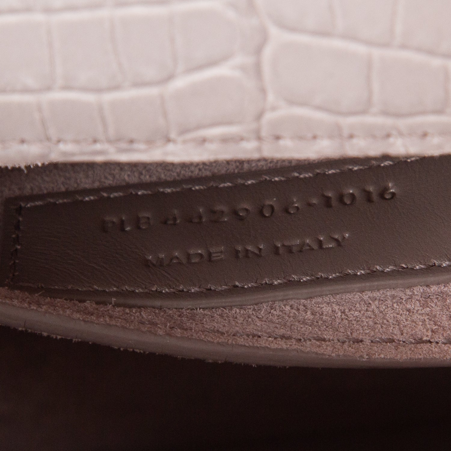 Saint Laurent Grey Croc Embossed Calfskin Medium Sunset Bag