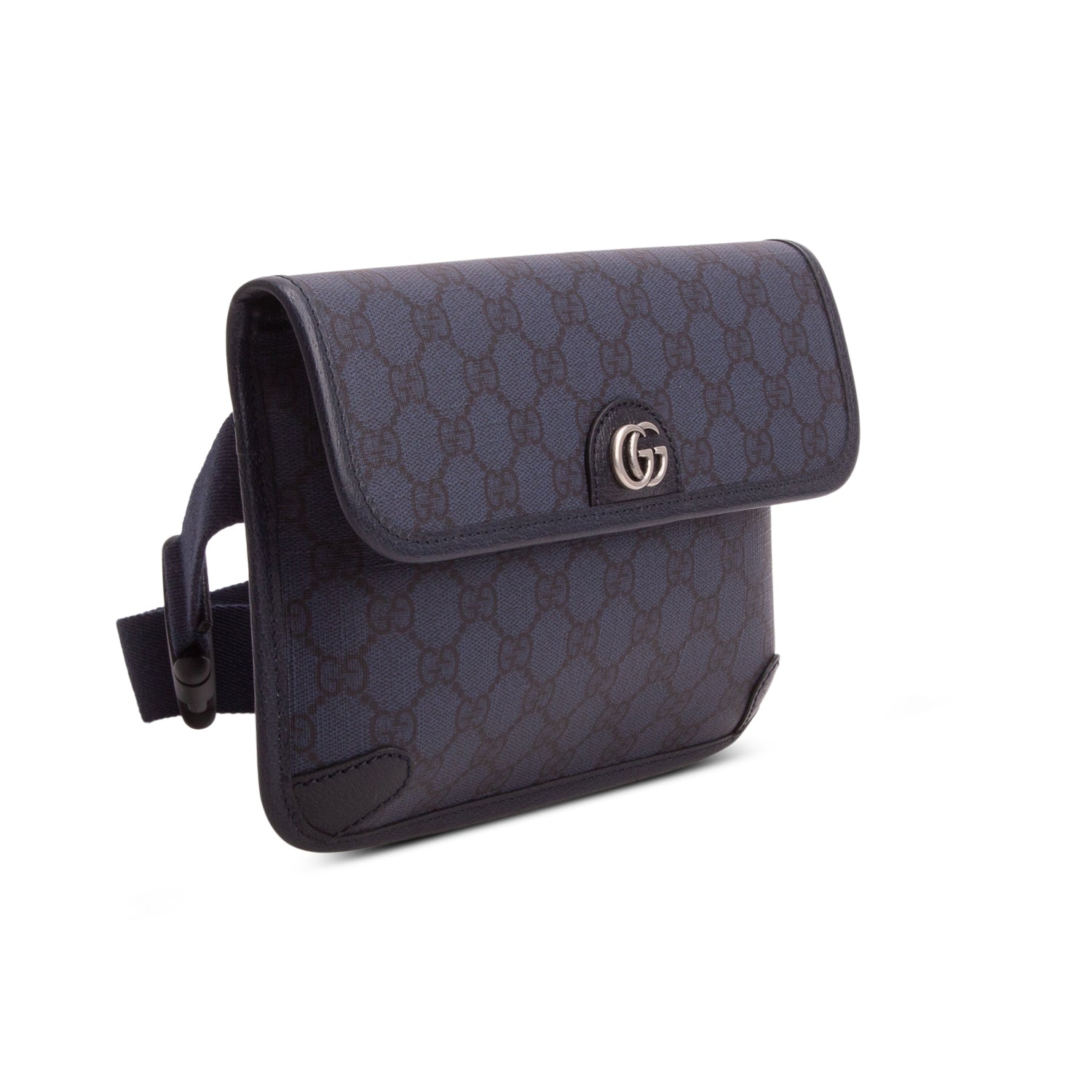 Gucci Navy GG Supreme Monogram Belt Bag