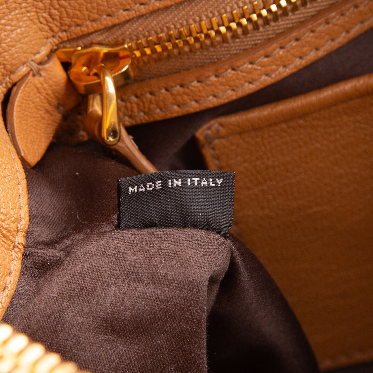 Miu Miu Brown Goatskin Madras Top Handle Bag