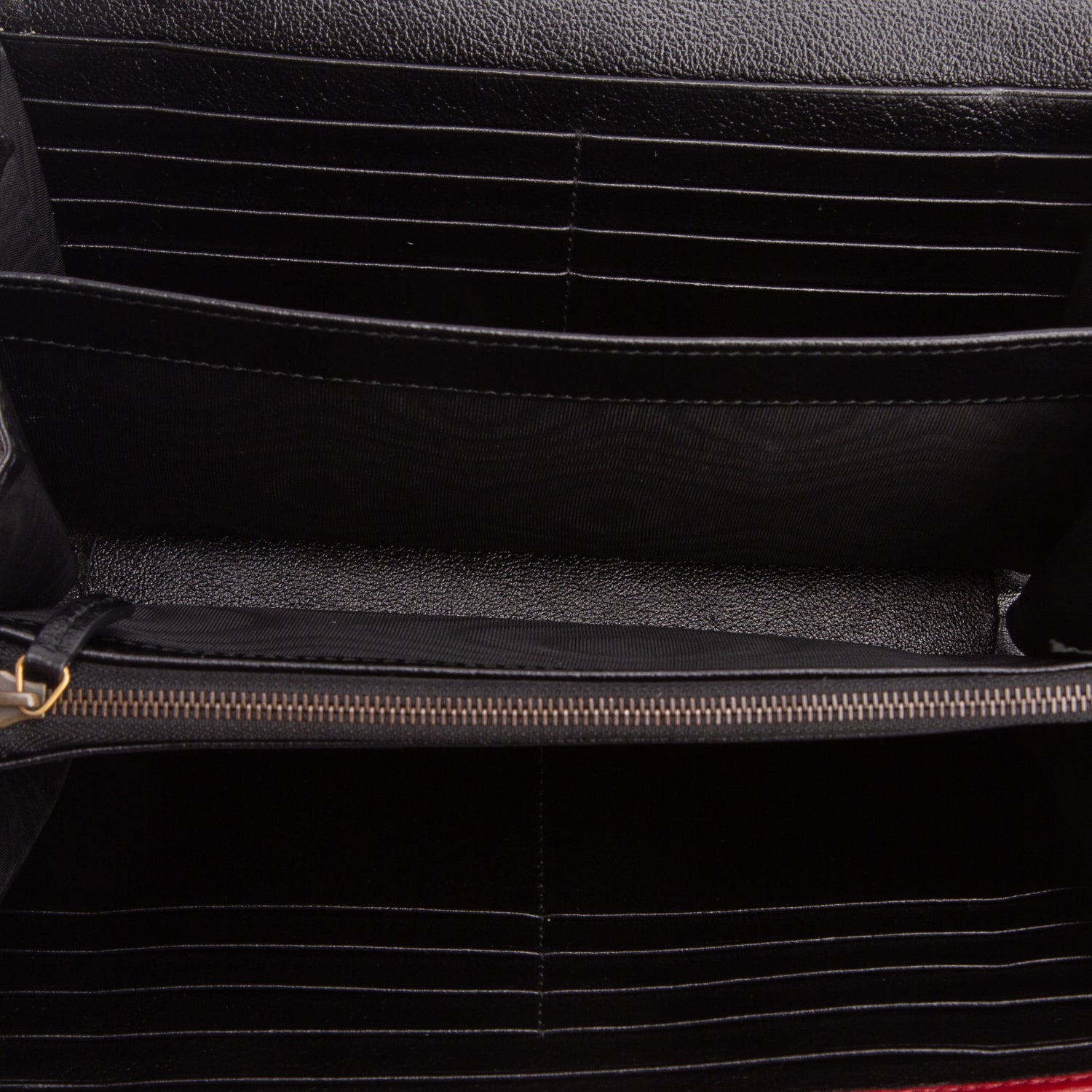 Gucci Beige/Black Leather GG Marmont Torchon Chain Wallet