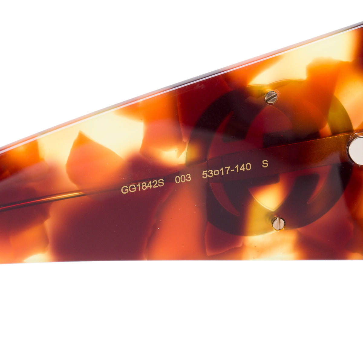 Gucci GG1842S Brown Havana Acetate Interlocking G Butterfly Sunglasses w/ Case