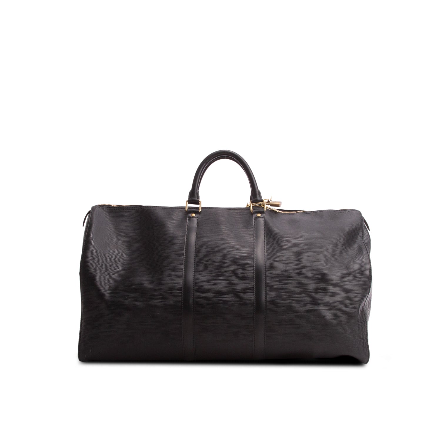Louis Vuitton Vintage Black Epi Leather Keepall 55