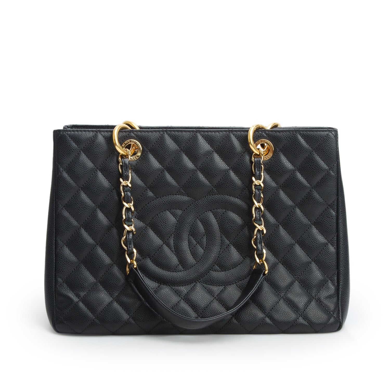 Chanel Black Caviar Leather Grand Shopping Tote (GST)