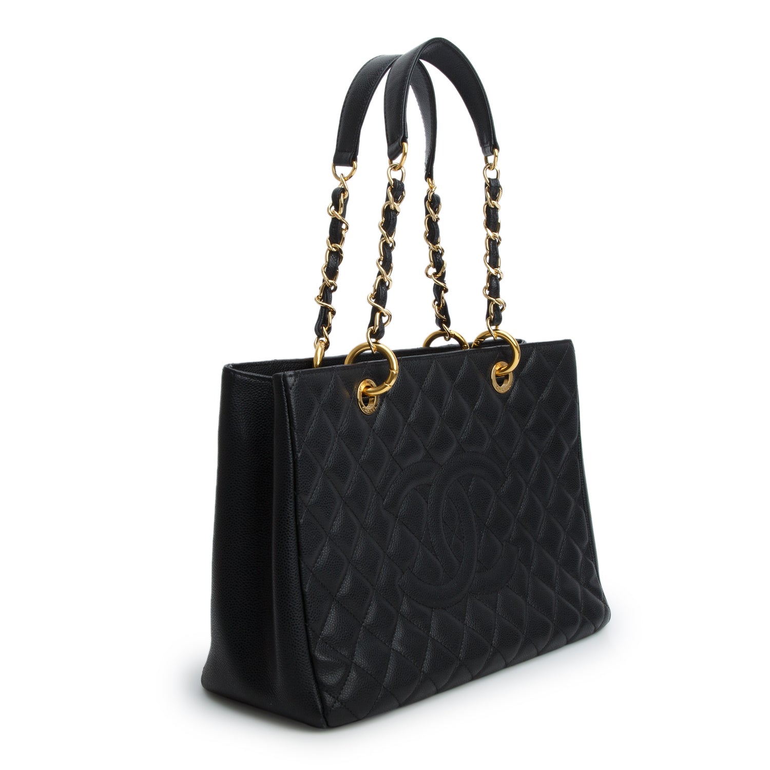 Chanel Black Caviar Leather Grand Shopping Tote (GST)