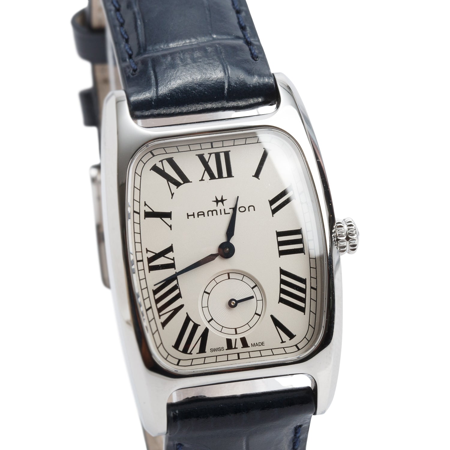 Hamilton 2026 Stainless Steel American Classic Boulton Small Second 27 MM Quartz Watch White Dial H13421611 w/ Box & Papers