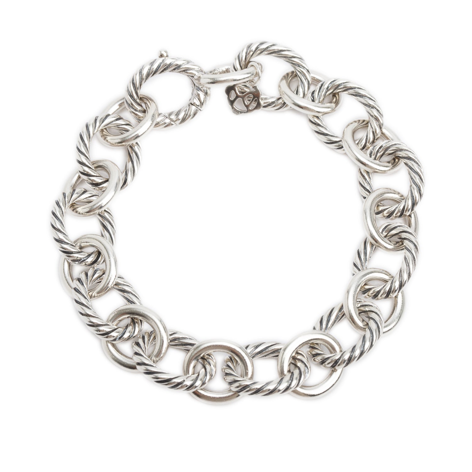 David Yurman Sterling Silver 10 MM Oval Link Chain Bracelet
