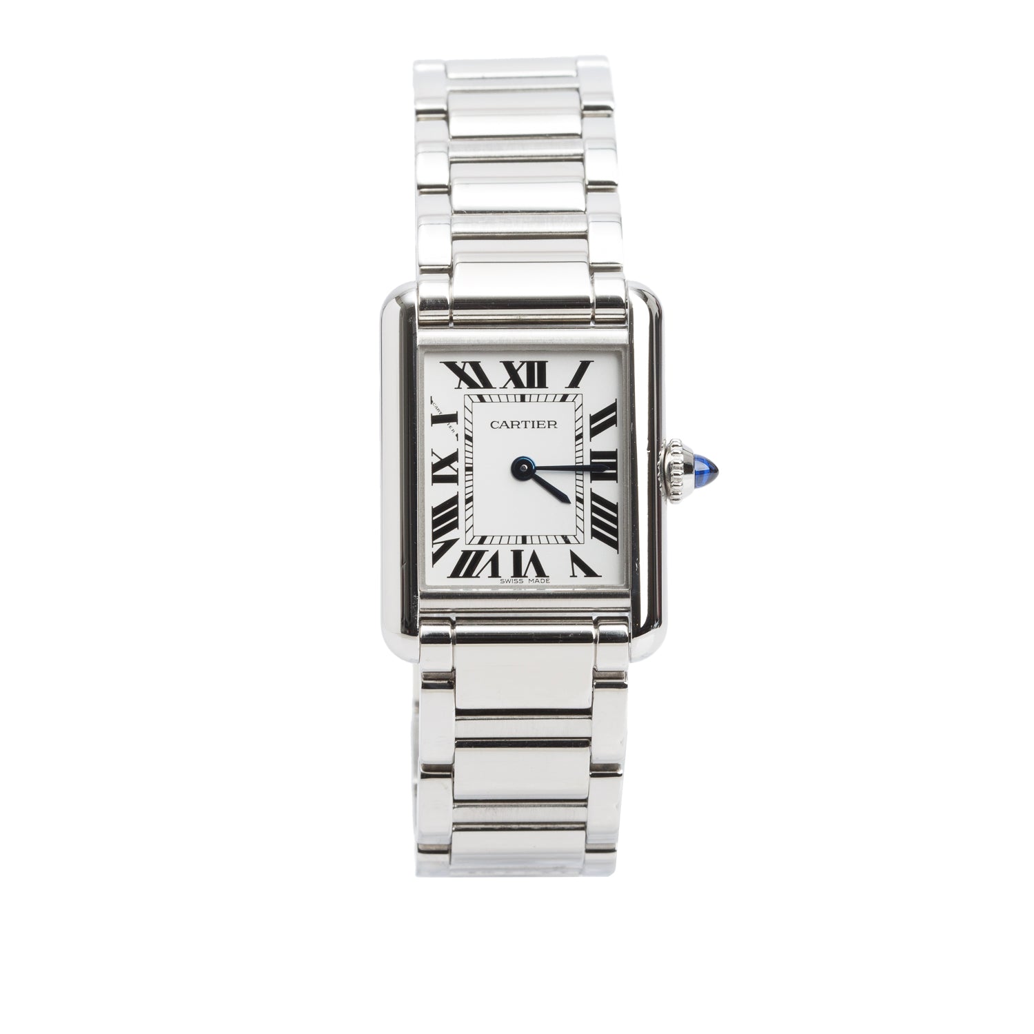 Cartier 2023 Stainless Steel Tank Must de Cartier Quartz Watch, Small Model 4322 w/ Box & Papers