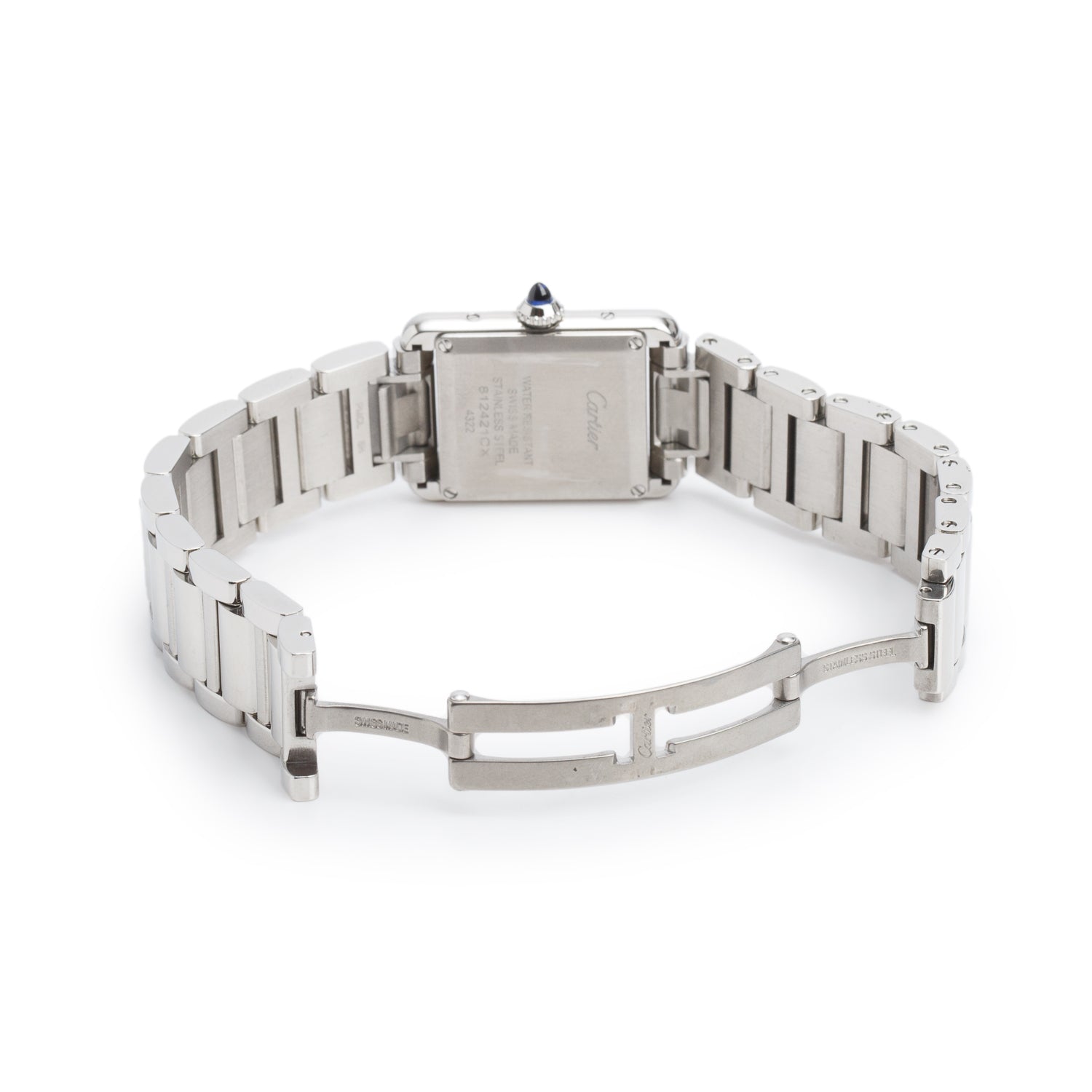Cartier 2023 Stainless Steel Tank Must de Cartier Quartz Watch, Small Model 4322 w/ Box & Papers