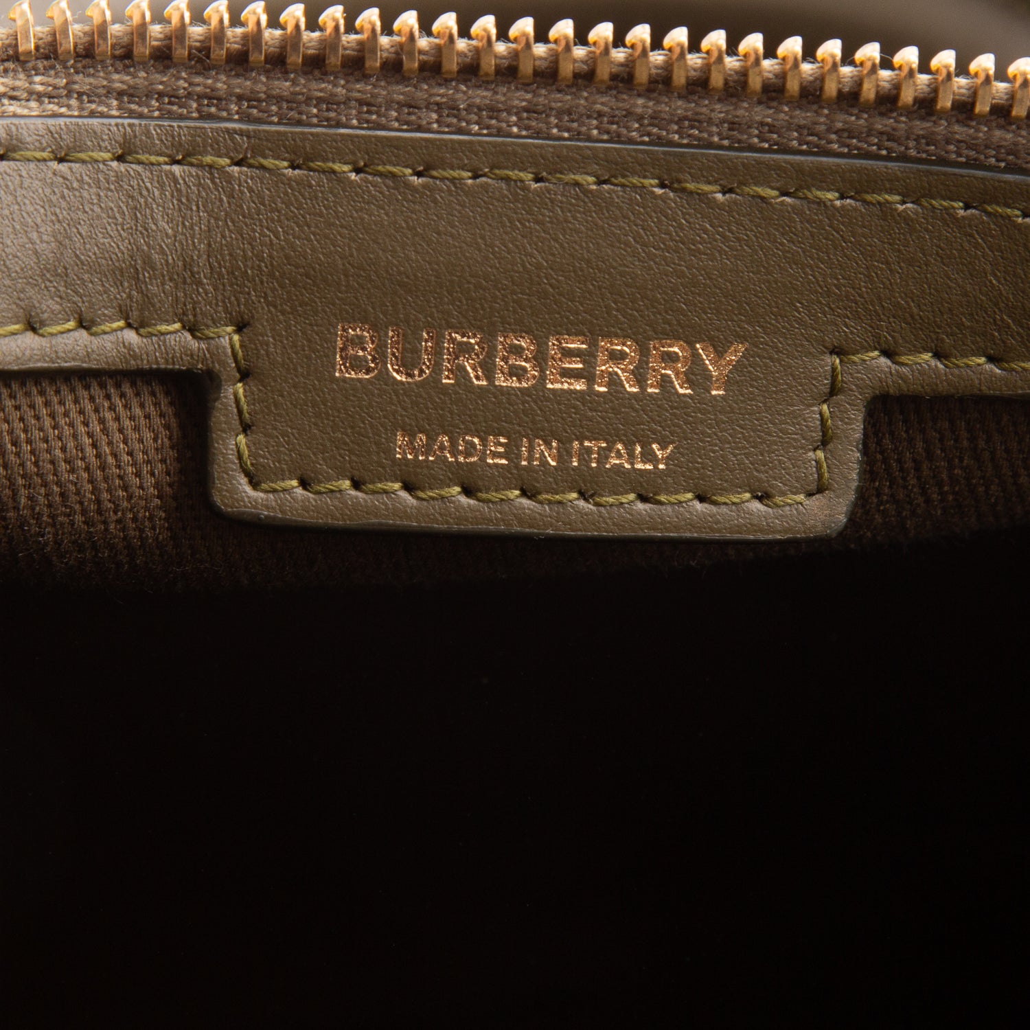 Burberry Green Vintage Check Medium Bowling Bag w/ Strap