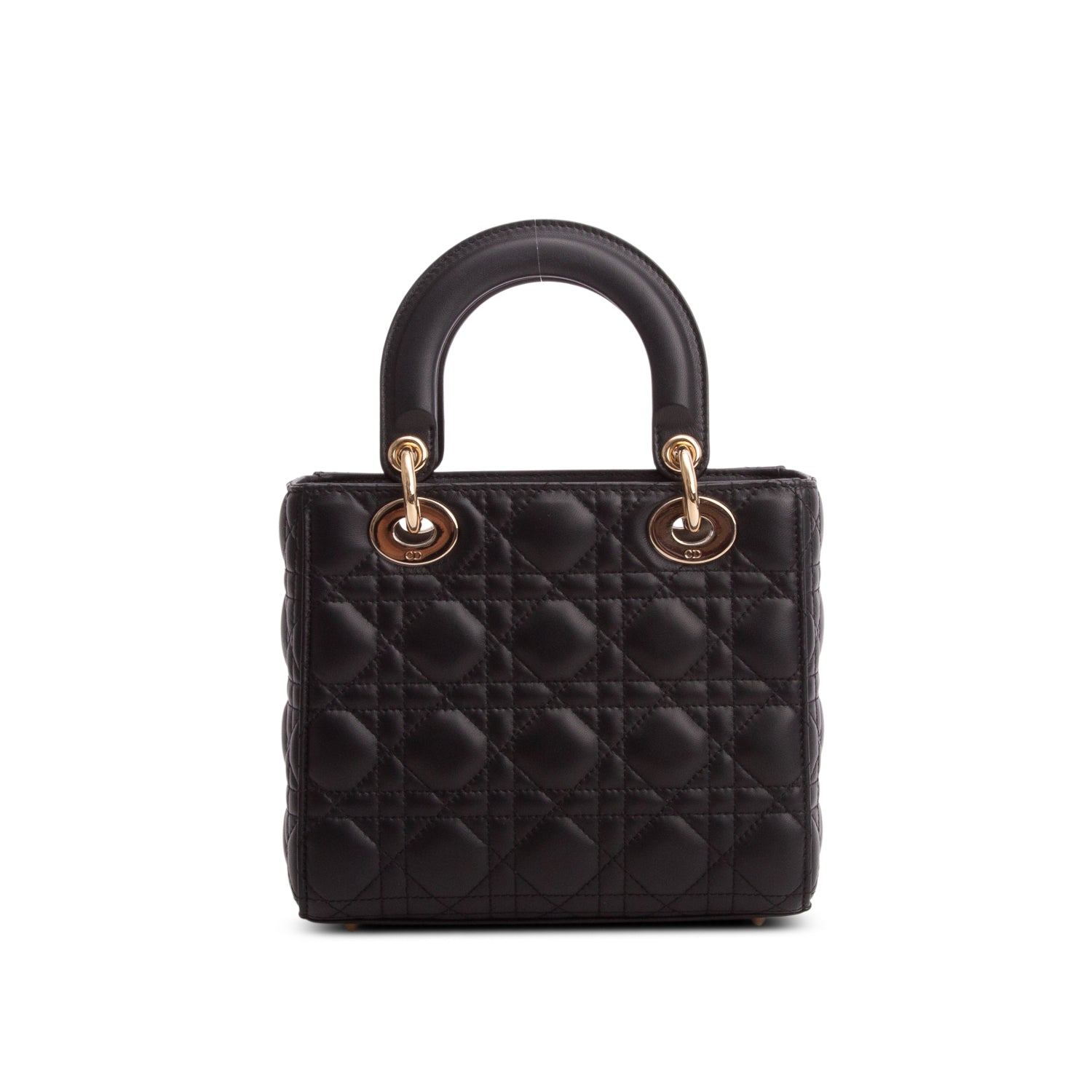 Christian Dior Black Calfskin Cannage Small My ABC Lady Dior w/ Box, Authenticity & Strap