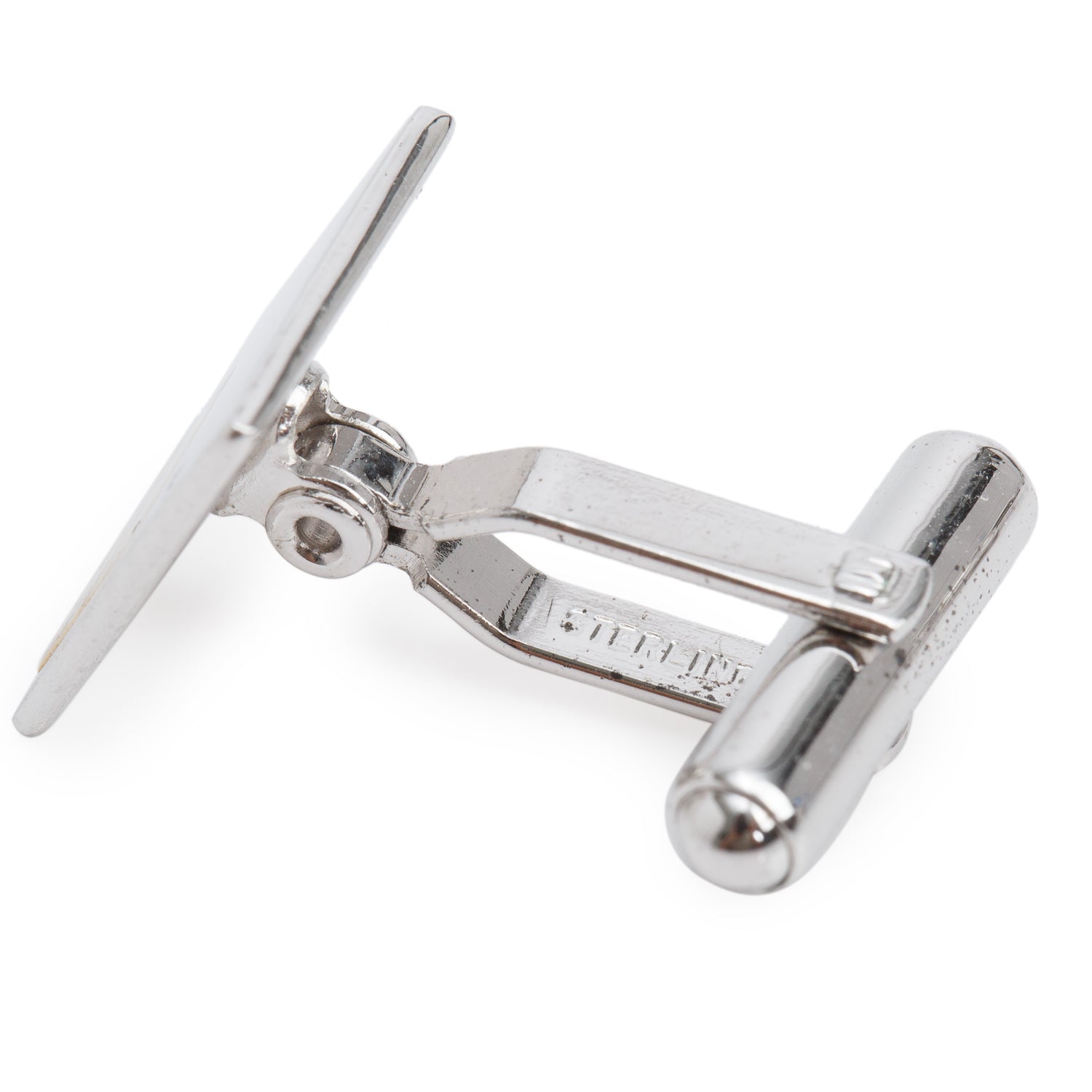 Christian Dior Vintage Gold-Plated & Palladium-Plated Square Logo Cufflinks