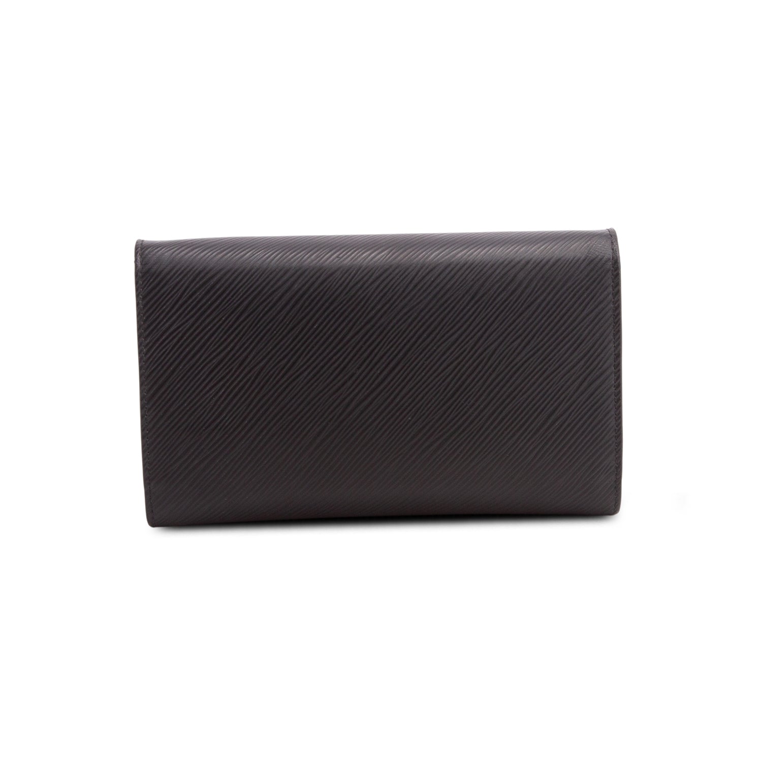 Louis Vuitton Black Epi Leather Twist Chain Wallet w/ Box