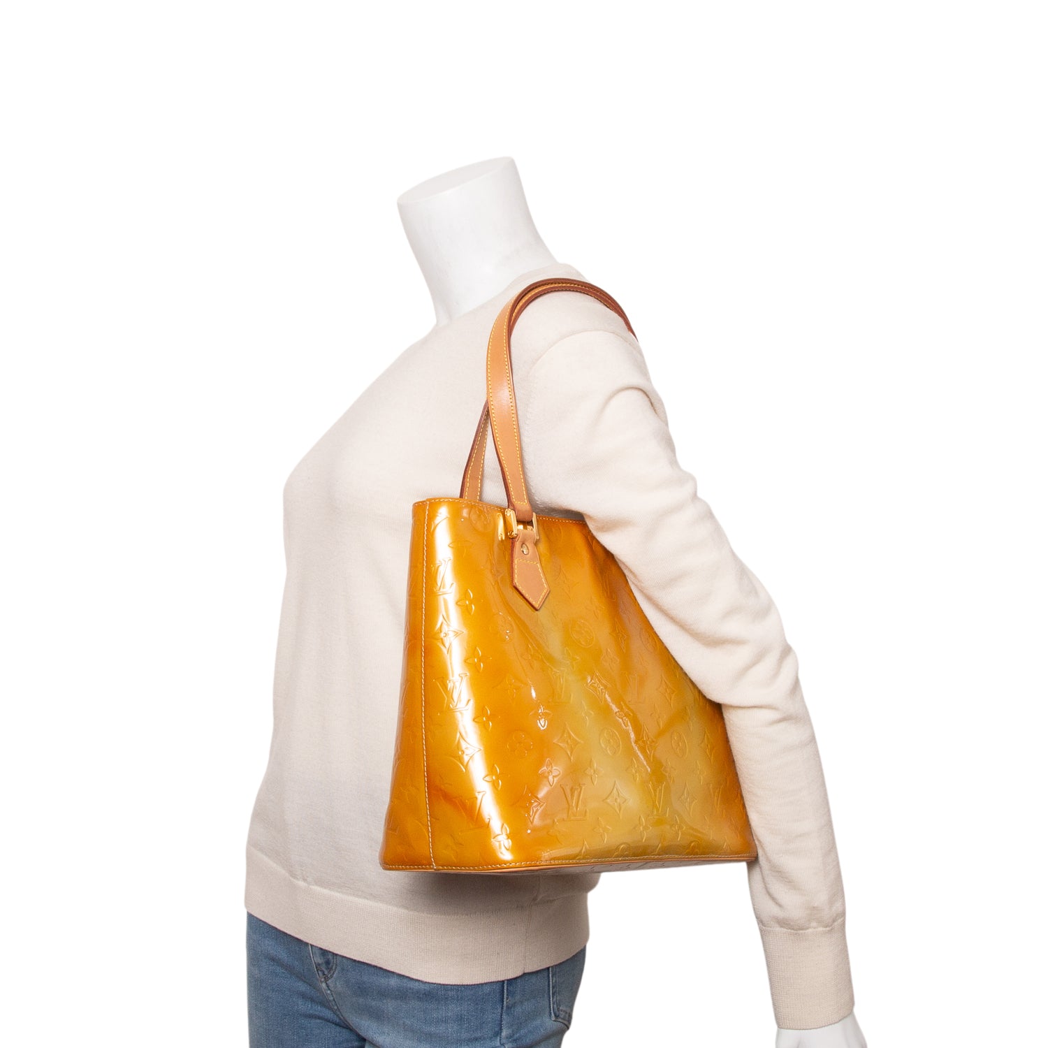 Louis Vuitton Yellow Vernis Houston Tote