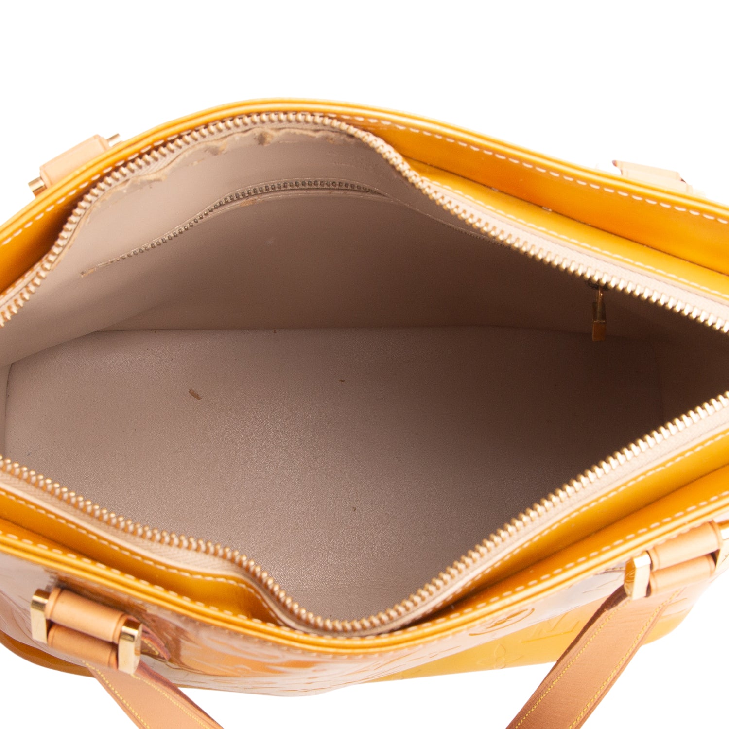 Louis Vuitton Yellow Vernis Houston Tote