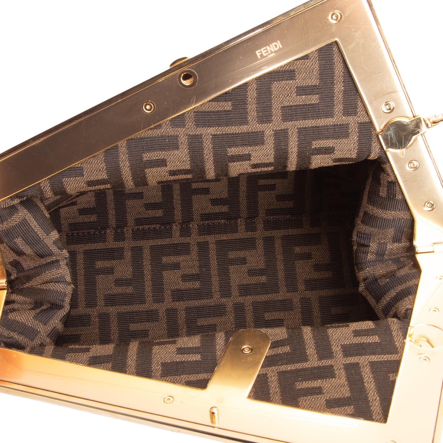 Fendi 2022 Green Nappa Leather Small Fendi First Bag w/ Strap