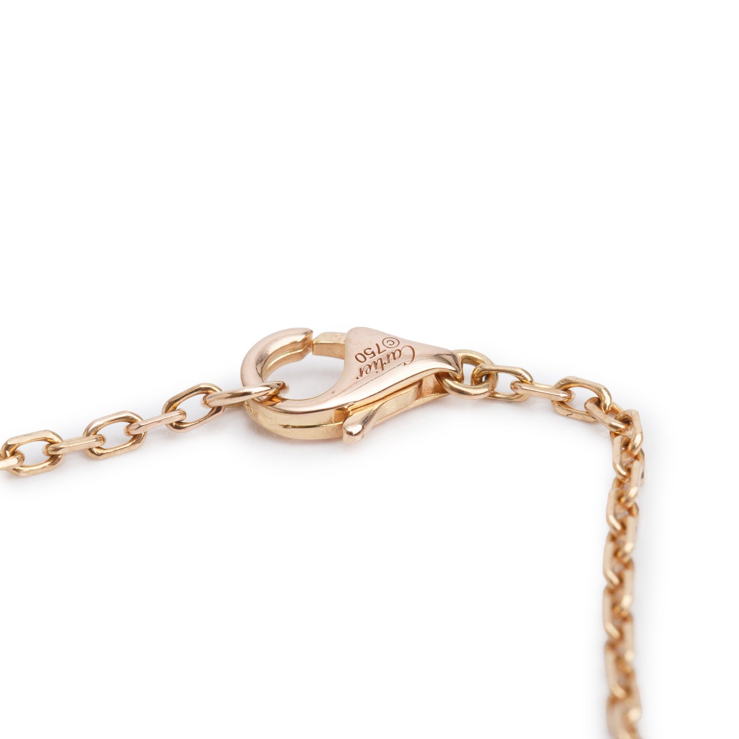 Cartier 18k Yellow, White & Rose Gold Diamond Trinity Pendant Necklace, Medium Model w/ Box & Receipt