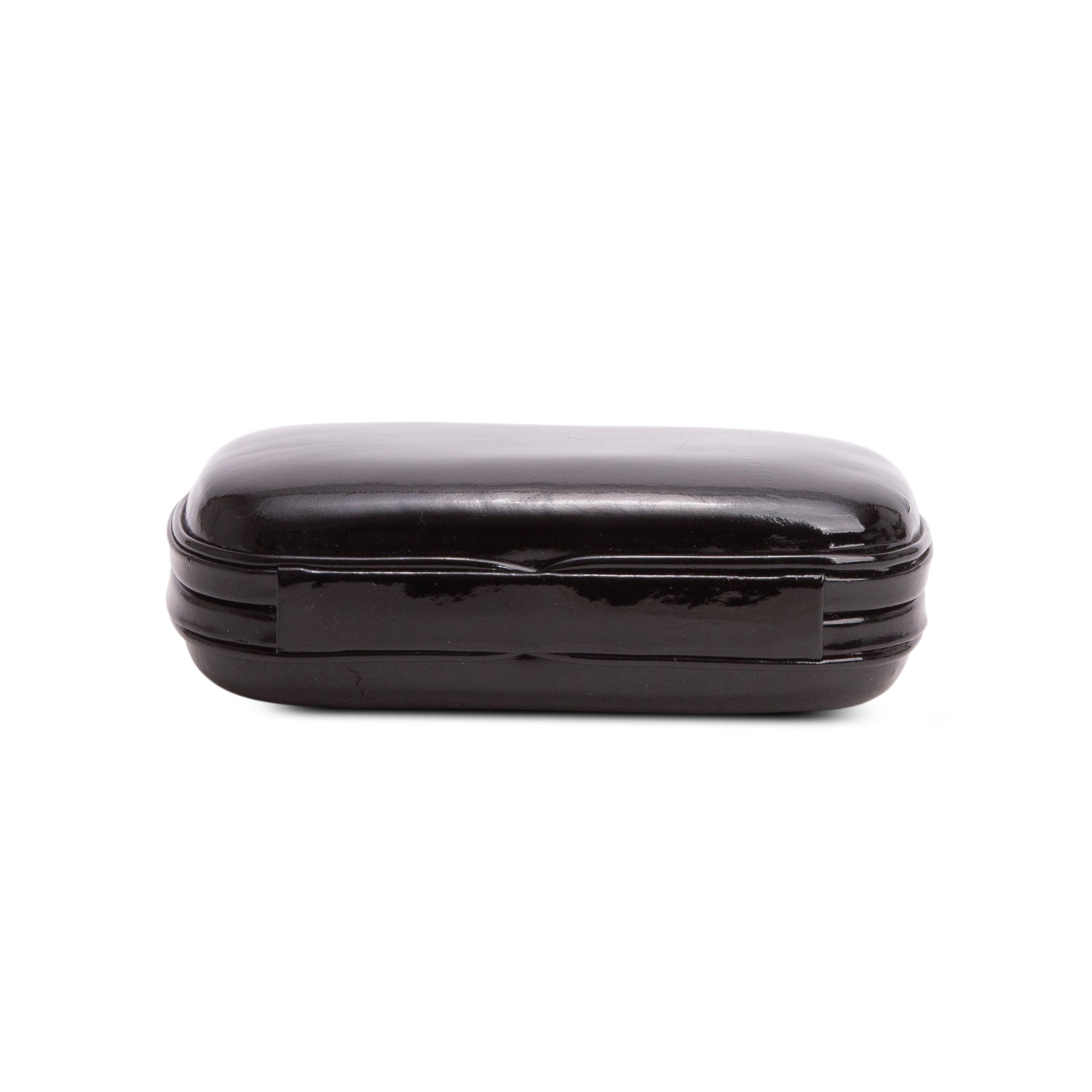Bottega Veneta Black Patent Leather Knot Clutch