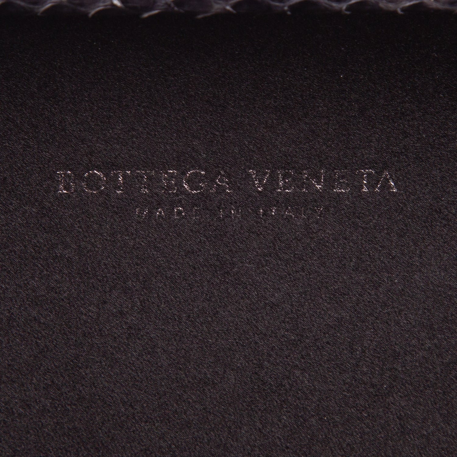 Bottega Veneta Black Satin Ayers Intreccio Impero Stretch Knot Clutch