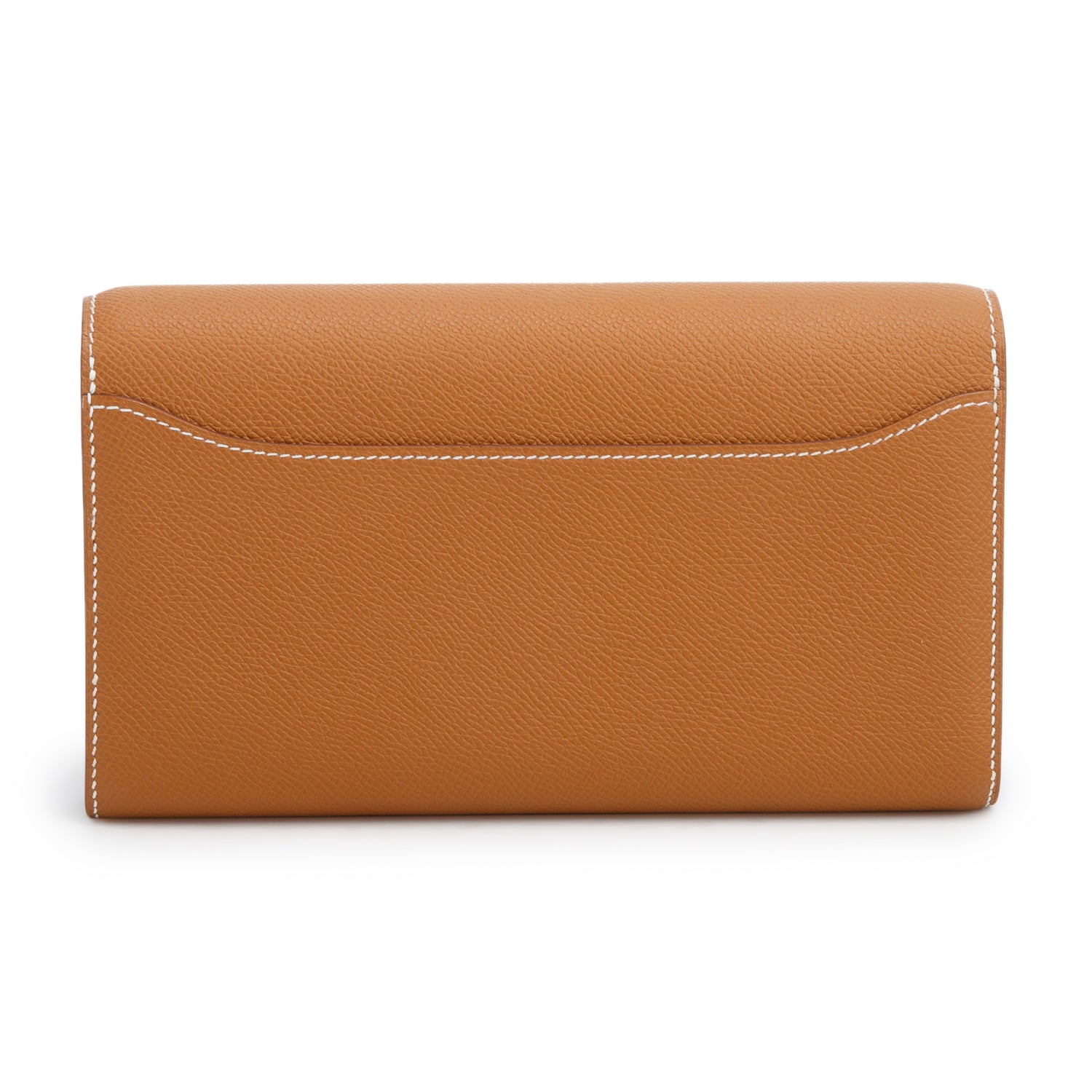 Hermes 2022 Gold Epsom Constance Wallet To Go w/ Box & Strap