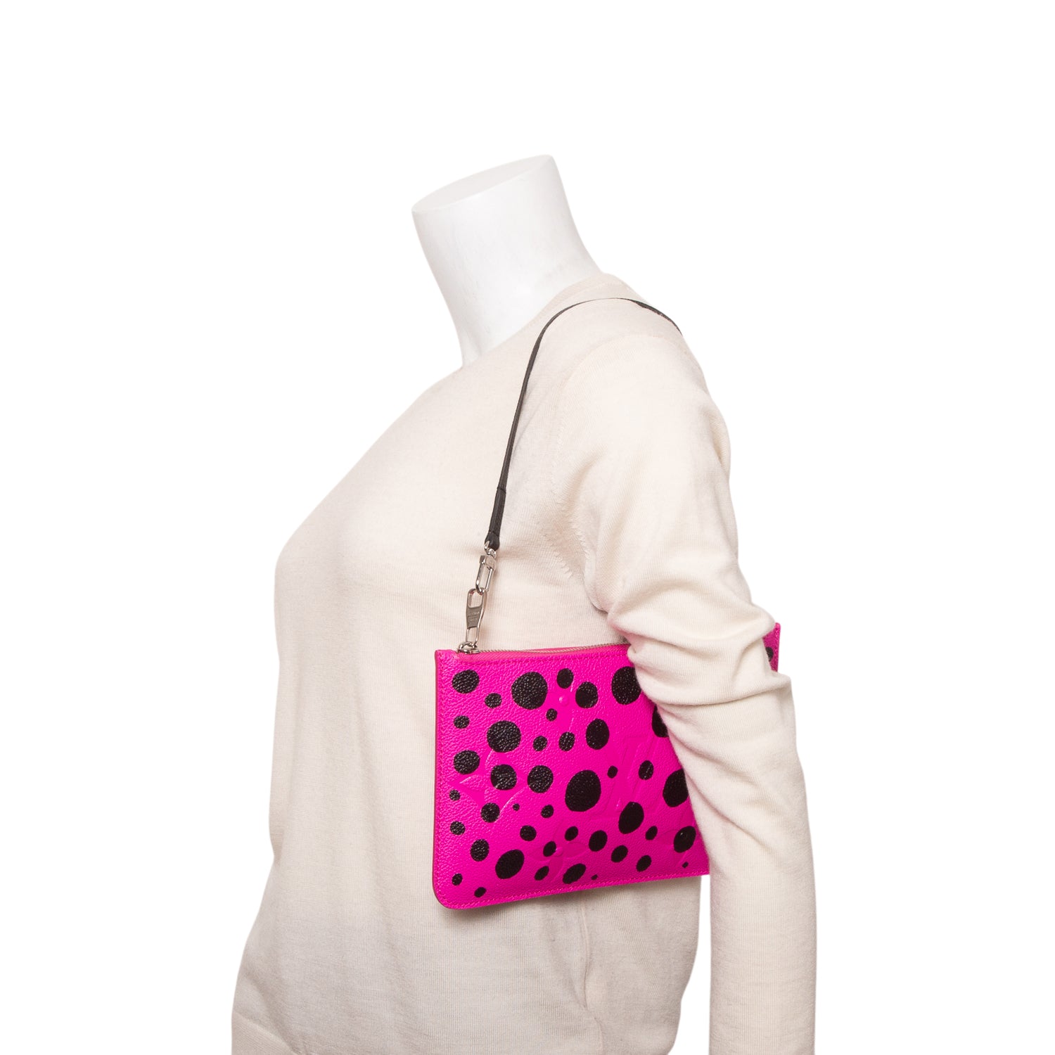 Louis Vuitton x Yayoi Kusama 2023 Pink Giant Empreinte Infinity Dots Neverfull Pouch