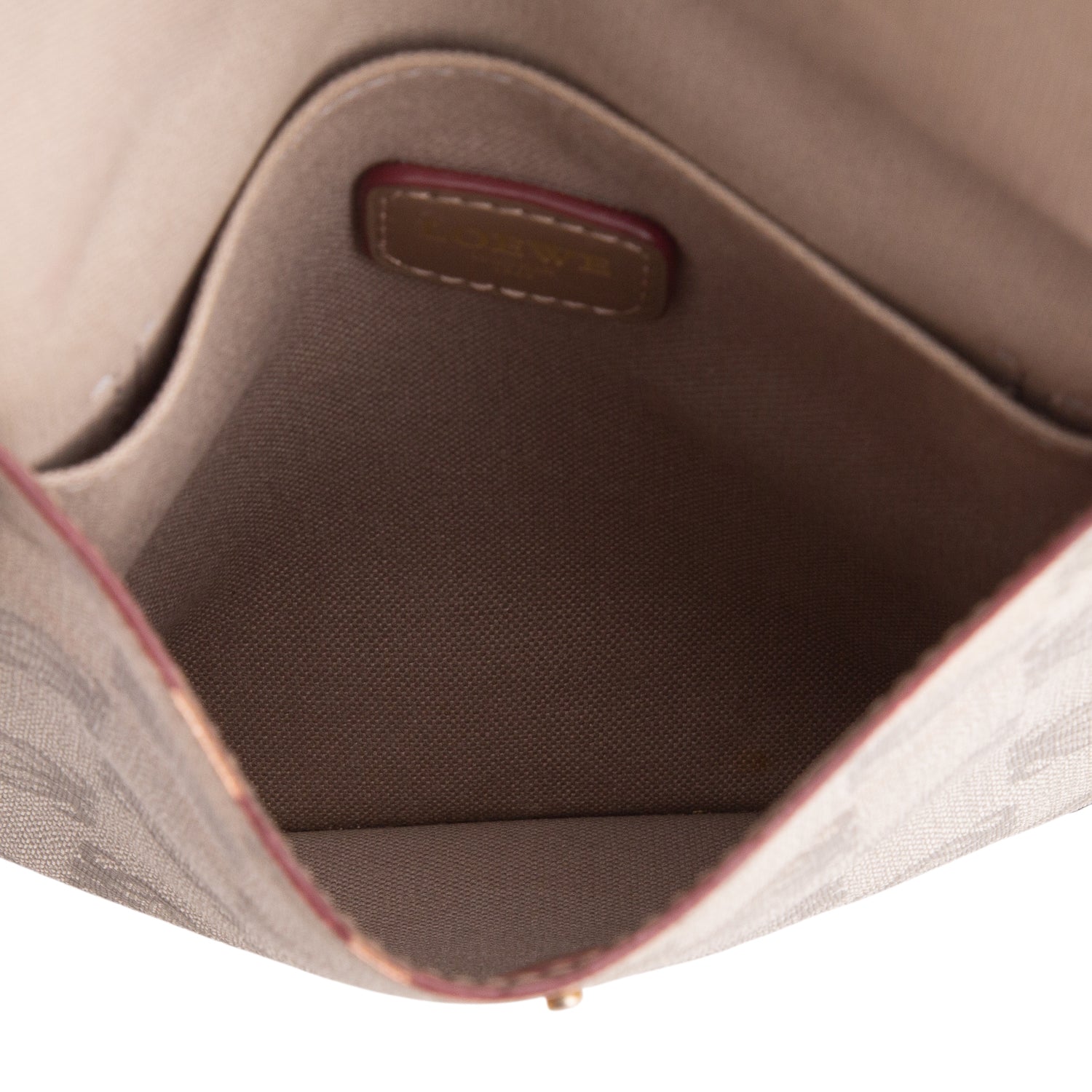 Loewe Beige Anagram Coated Canvas Messenger Bag