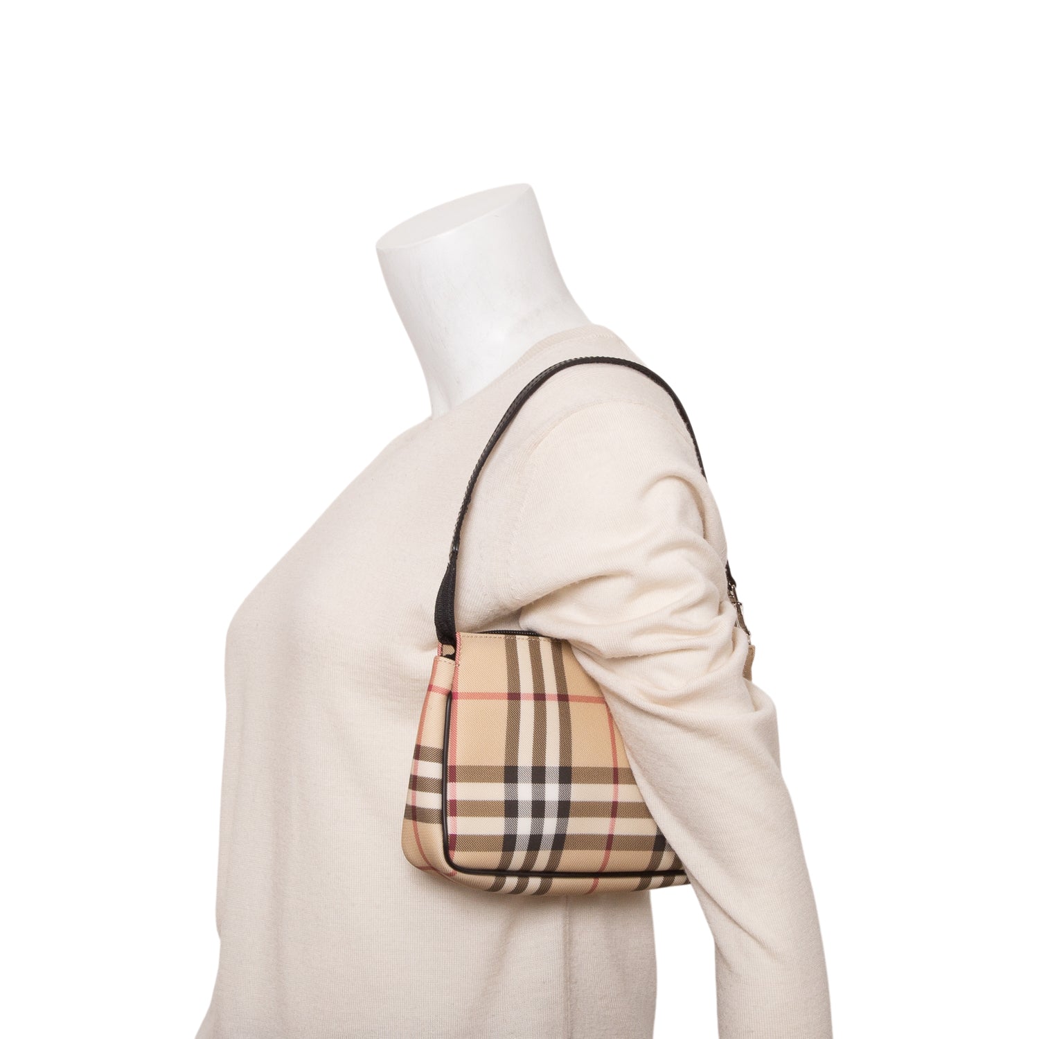 Burberry Nova Check Canvas Shoulder Bag