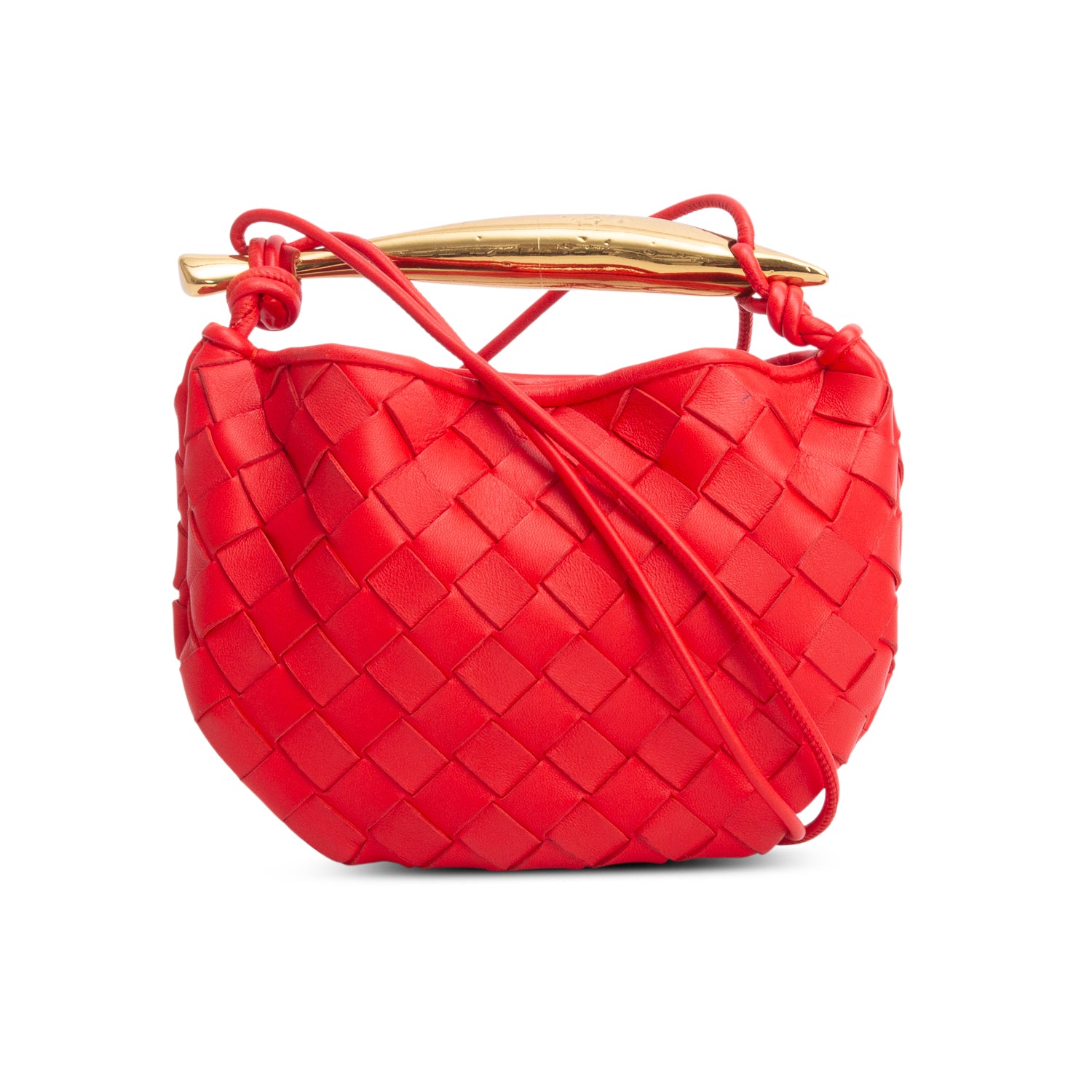 Bottega Veneta Red Nappa Intrecciato Mini Sardine Bag