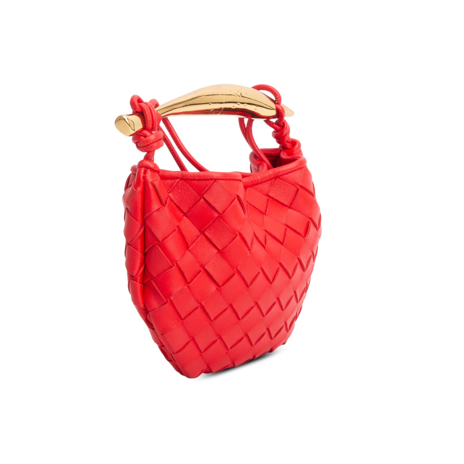 Bottega Veneta Red Nappa Intrecciato Mini Sardine Bag