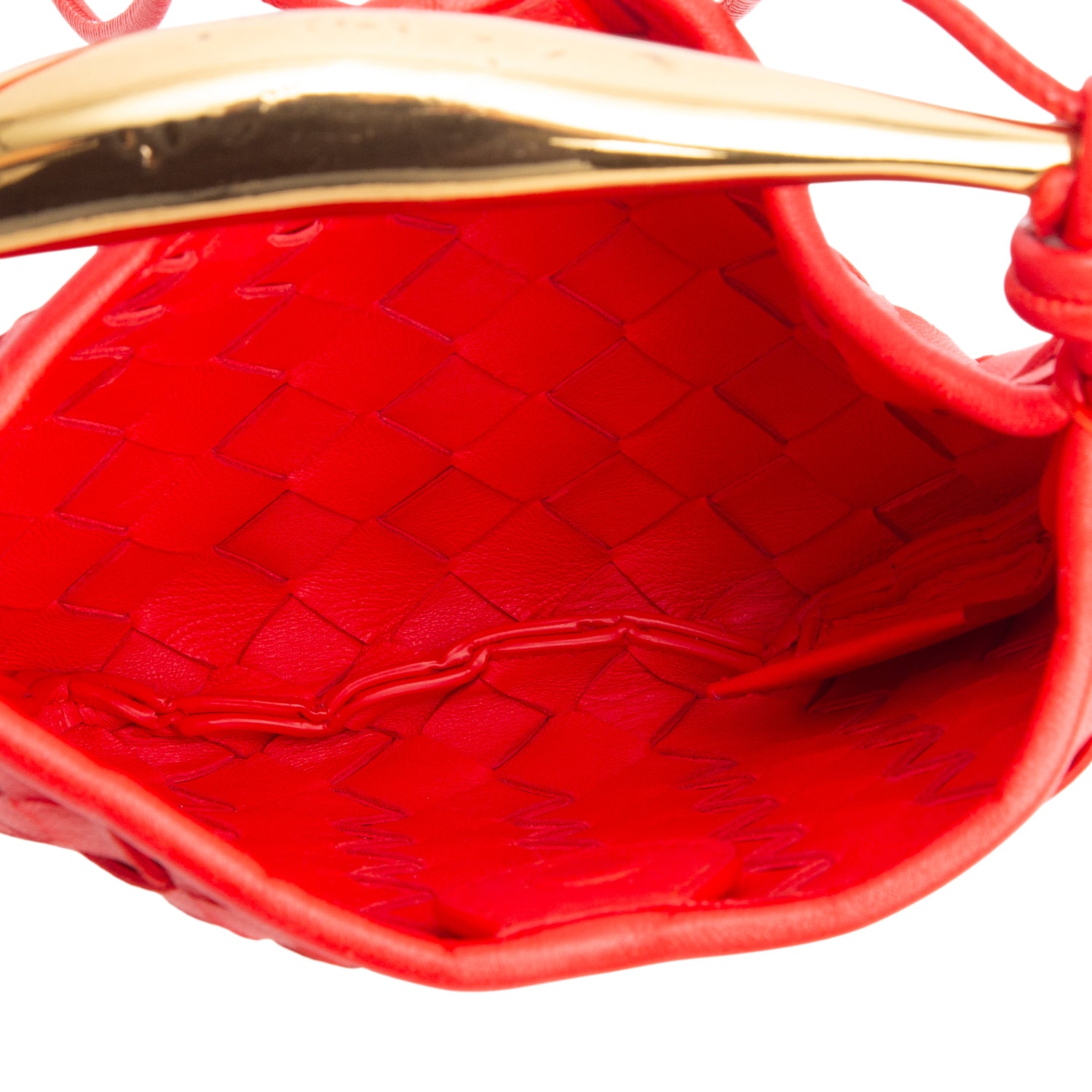 Bottega Veneta Red Nappa Intrecciato Mini Sardine Bag