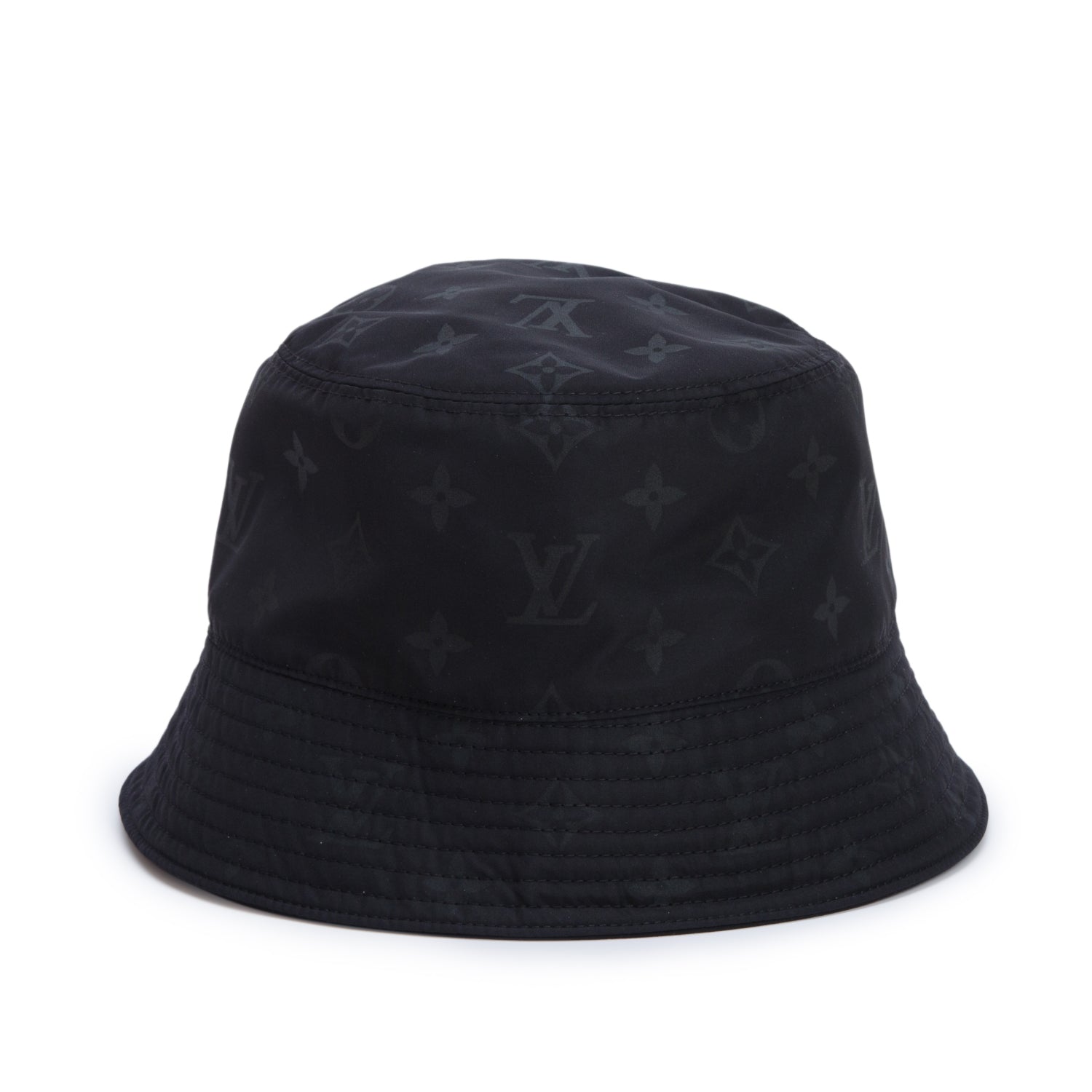 Louis Vuitton 2026 Black Nylon Monogram Blast Bucket Hat, Size L w/ Box & Receipt