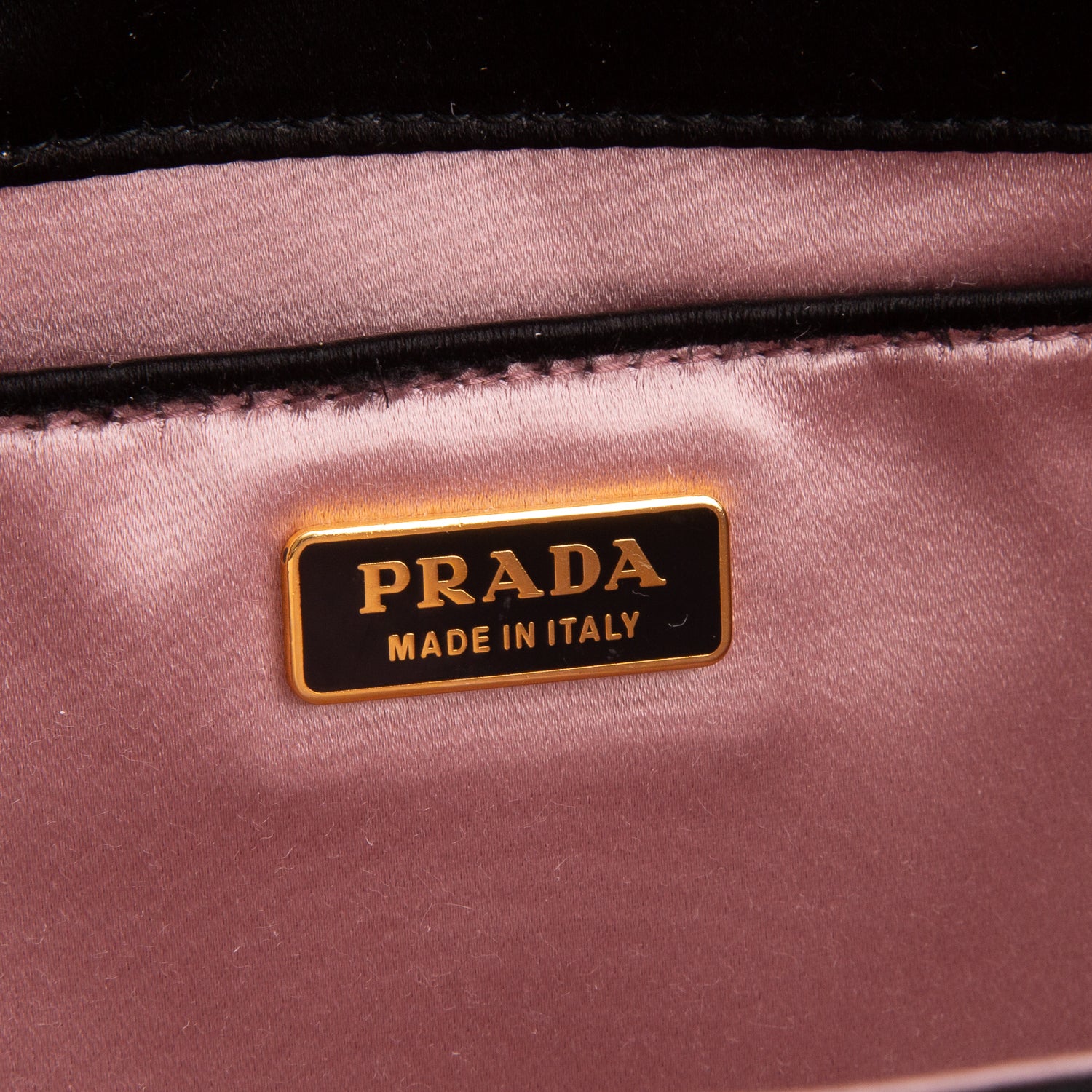 Prada Black Satin Flap Clutch