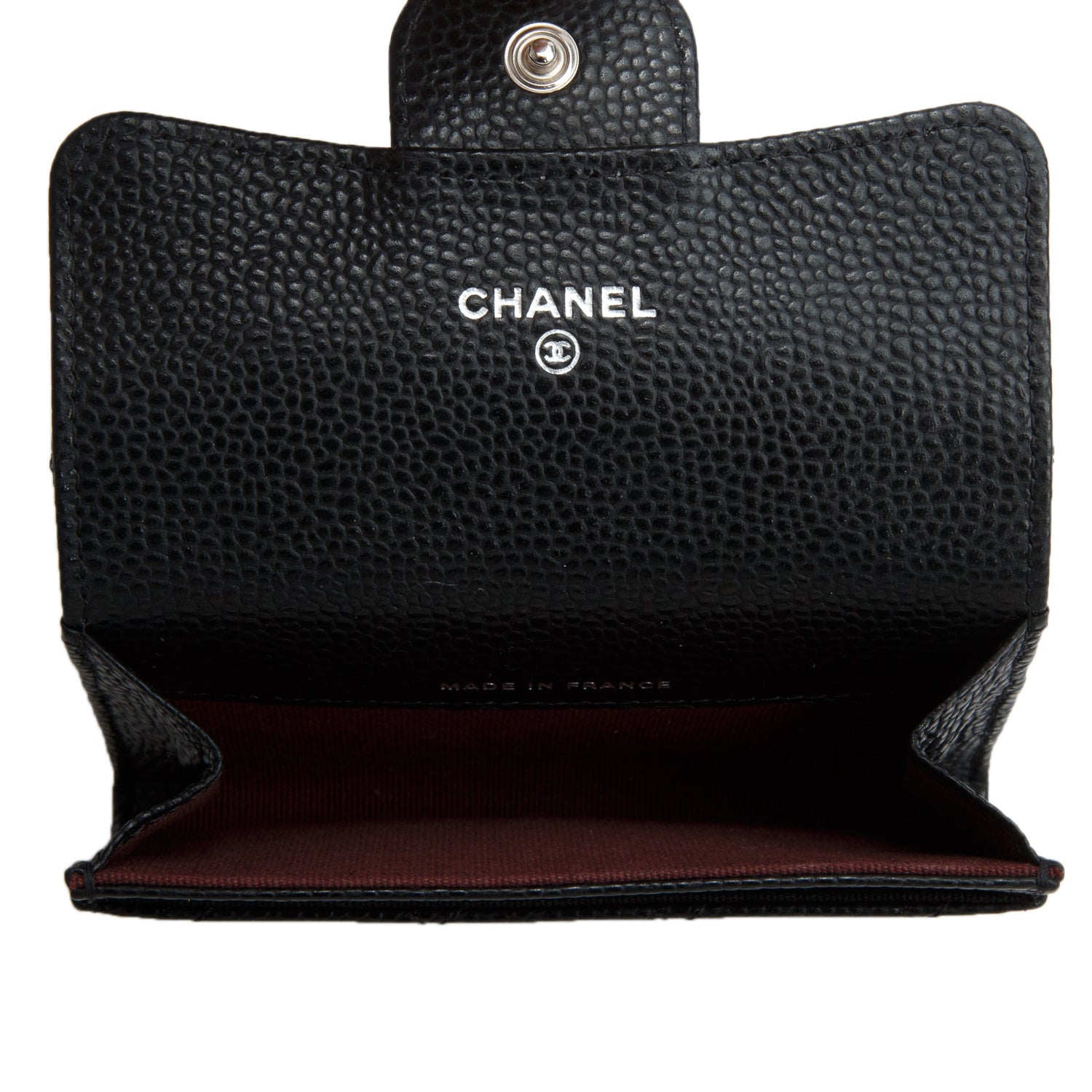 Chanel Black Caviar Leather Classic Flap Card Holder