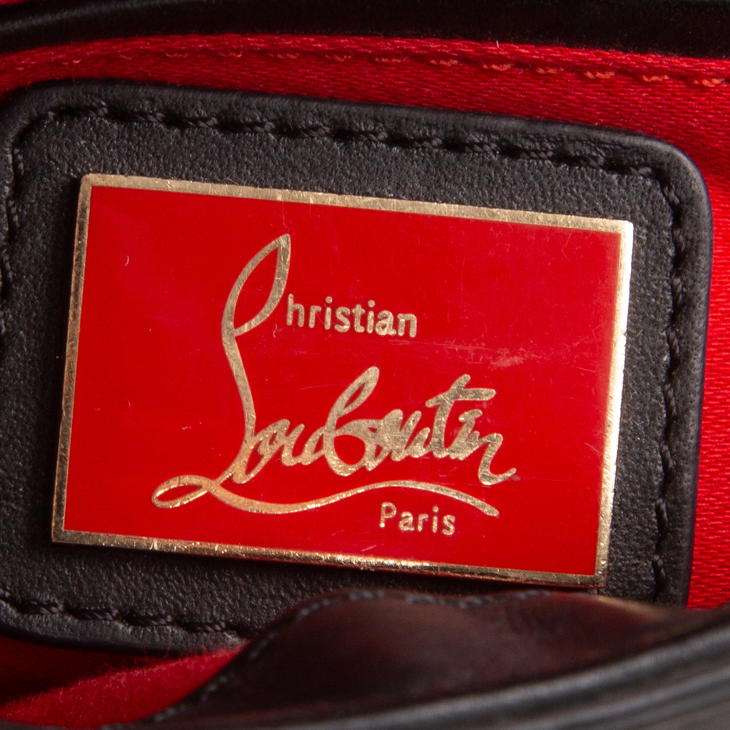Christian Louboutin Black Patent Leather Iridescent Mini Sweet Cherry Bag
