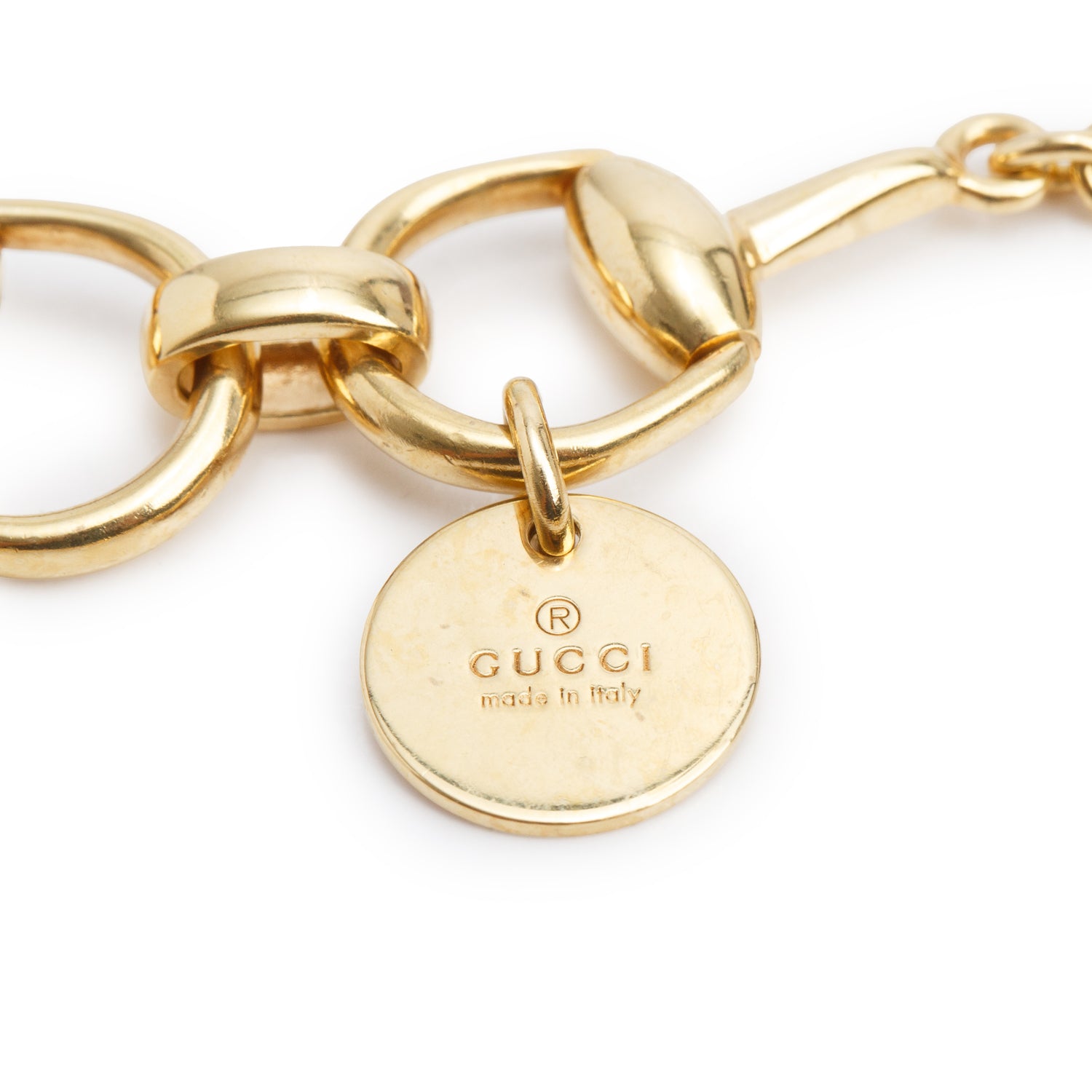 Gucci 18k Yellow Gold Horsebit Chain Necklace w/ Box